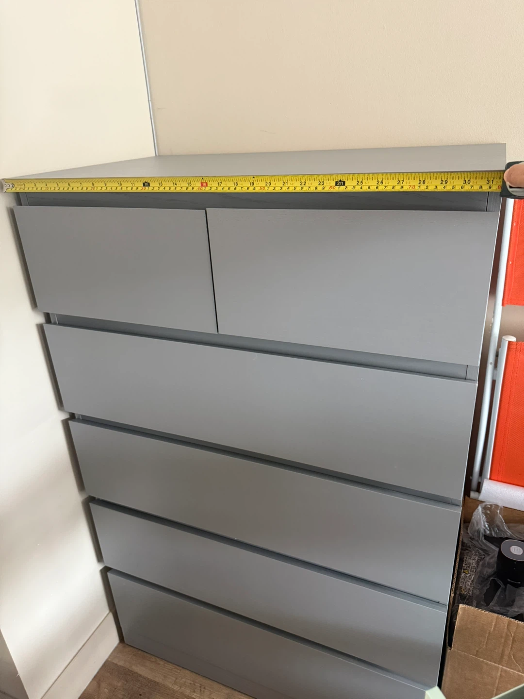 IKEA Hemnes Grey Chest of 6 Drawers - photo 2