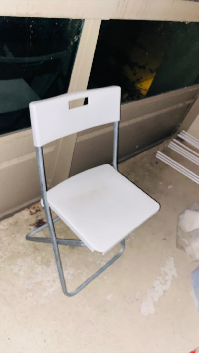 🥕 White Folding Chair - photo 2
