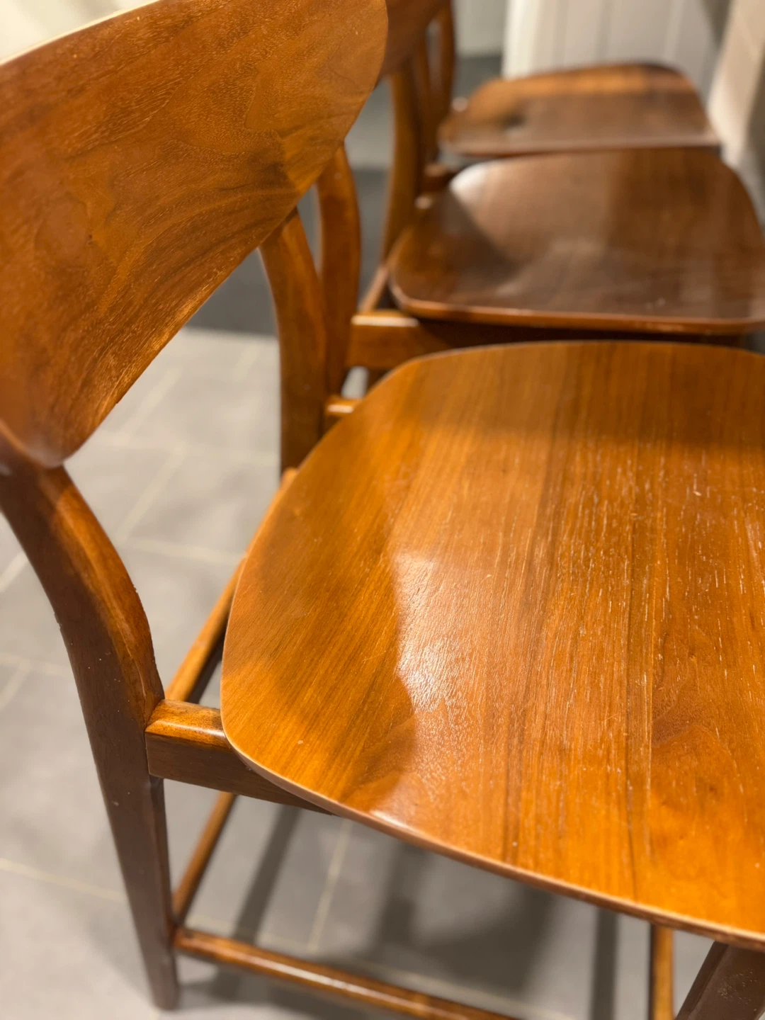 West elm Wooden Bar Stools - Set of 3 - photo 2