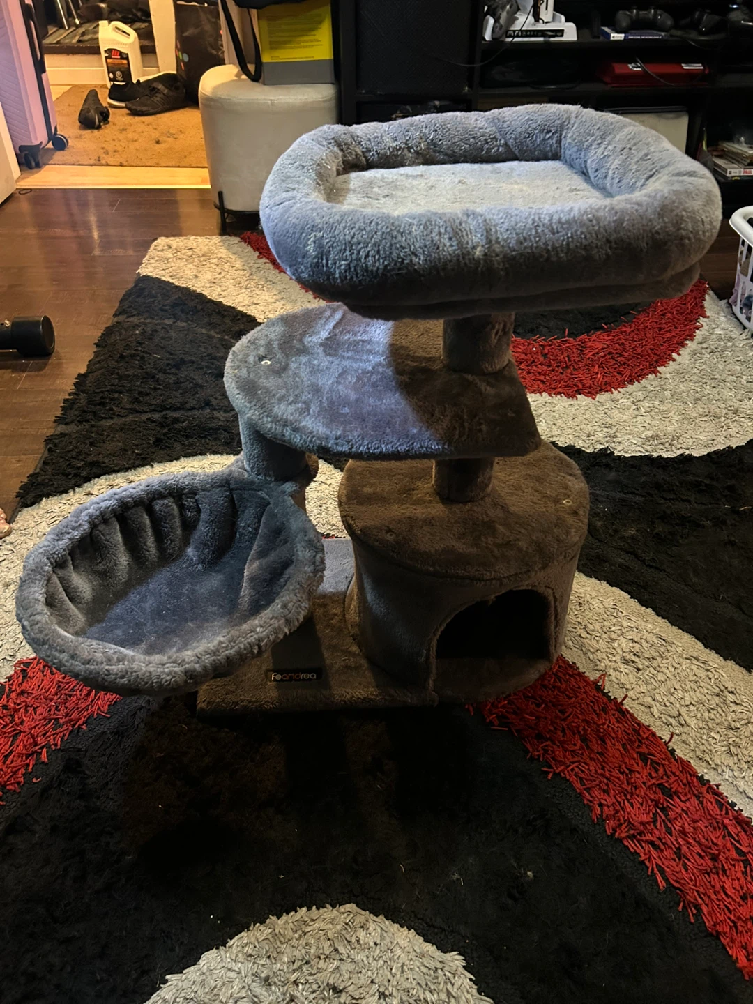 Feandrea Cat Tree with Condo, Bowl, and Platform