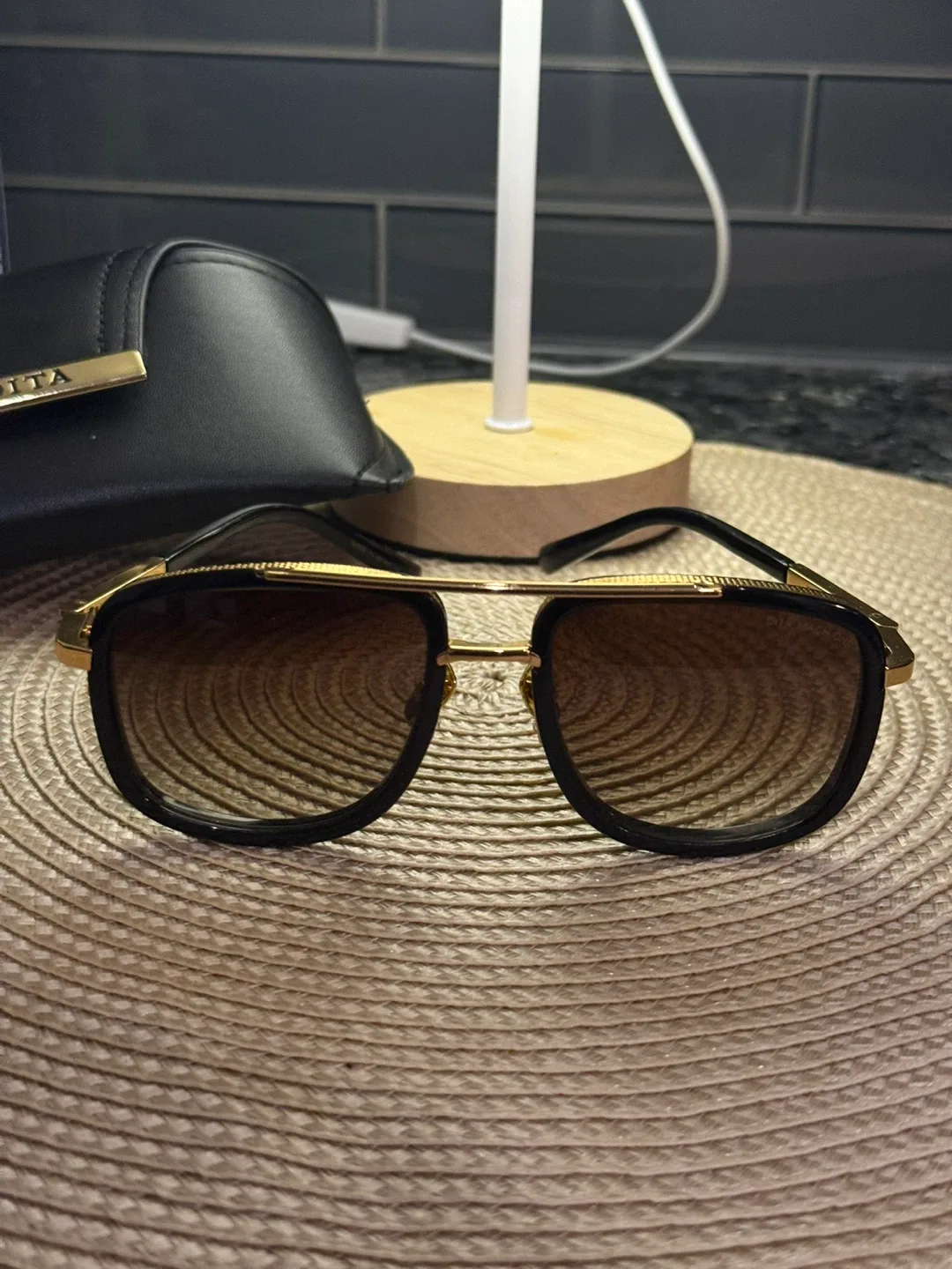 DITA Sunglasses - Black and Gold with Case thumbnail
