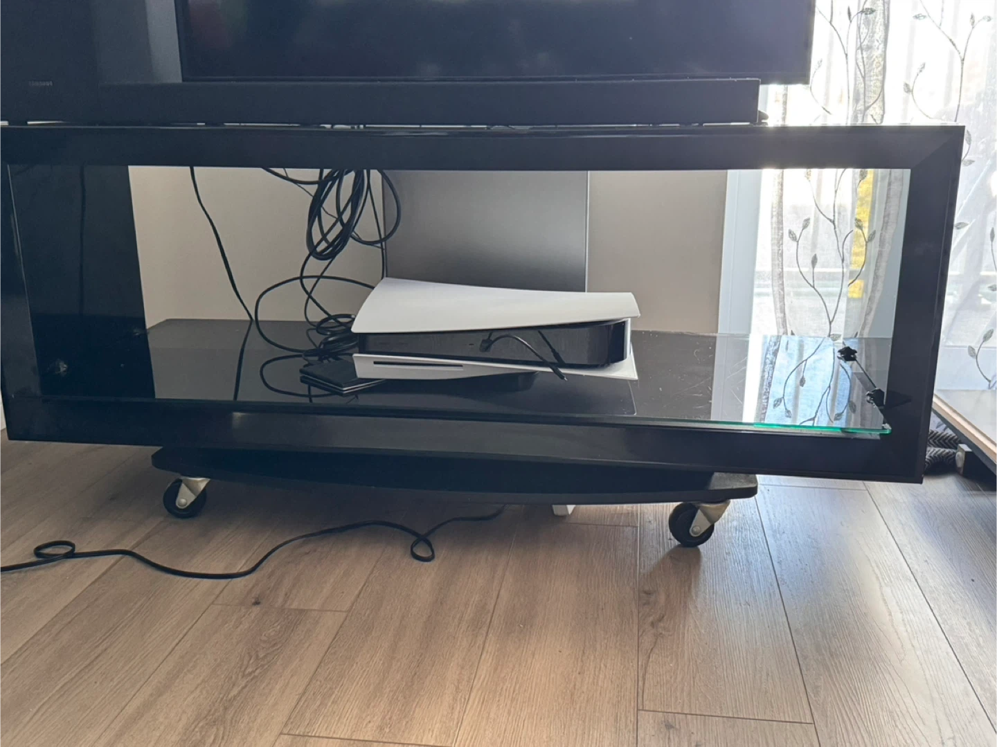 Sony Black TV Stand with Glass Shelves 🥕 - photo 3