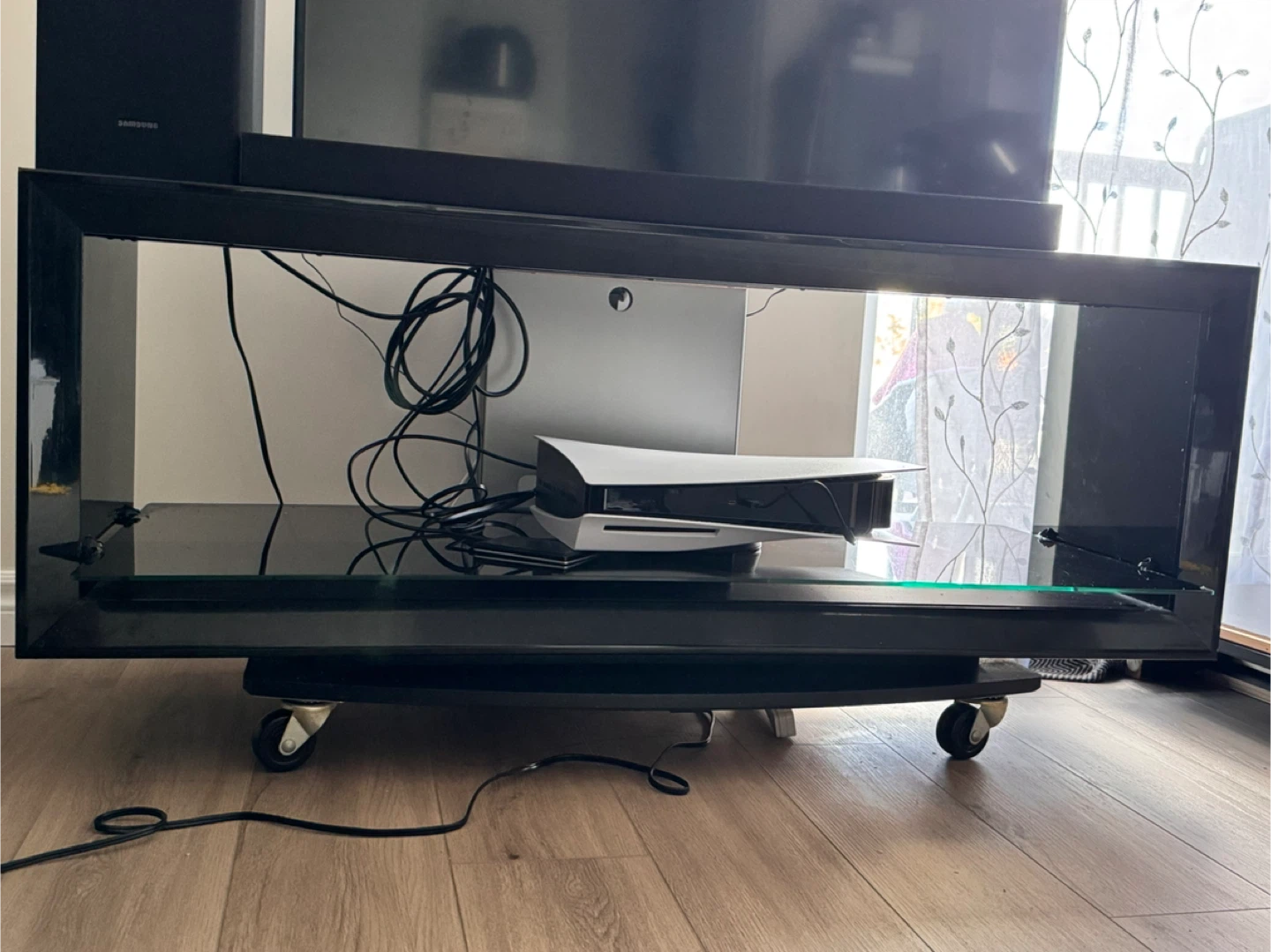 Sony Black TV Stand with Glass Shelves 🥕 - photo 5