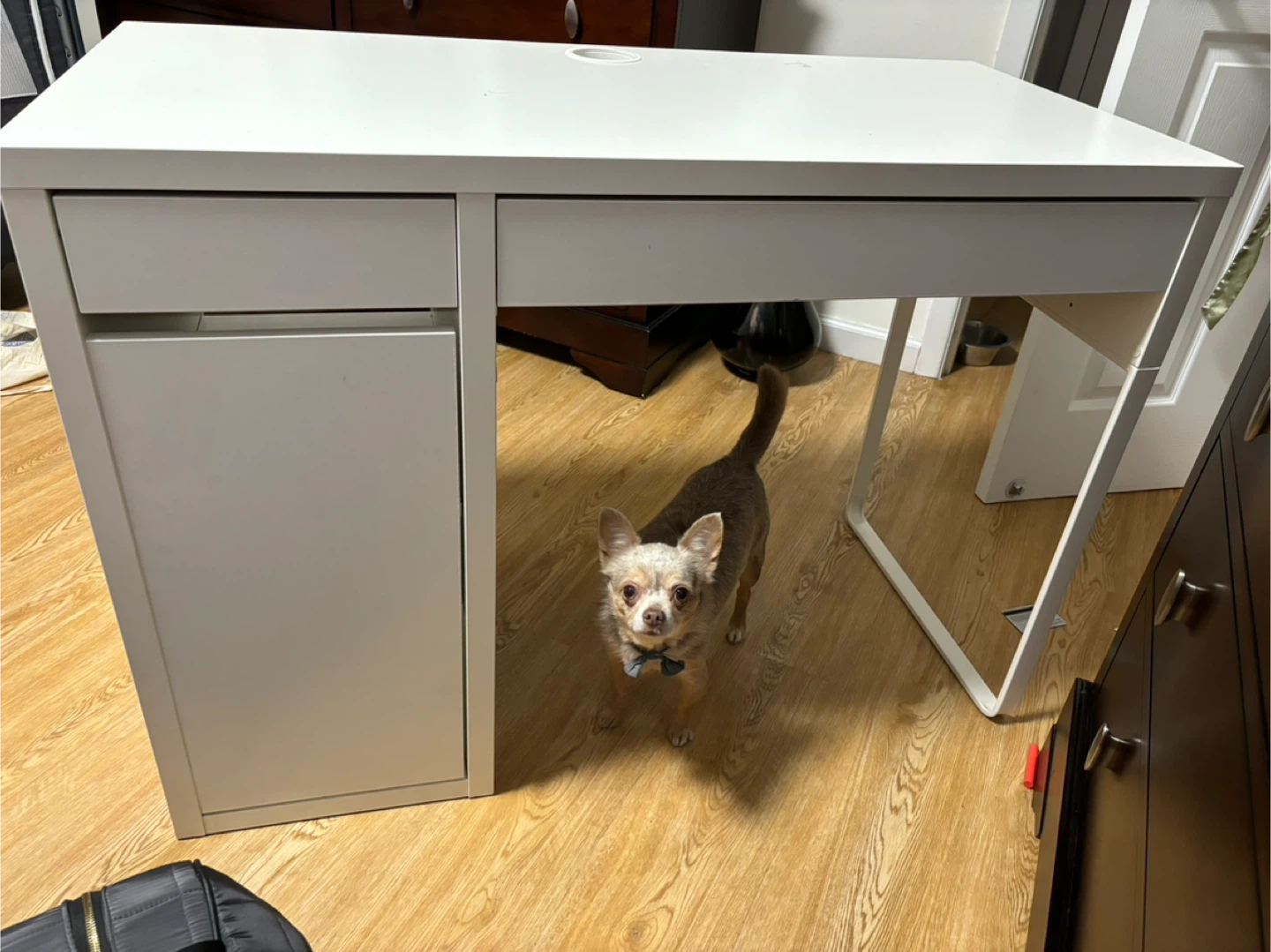 White Desk with Storage