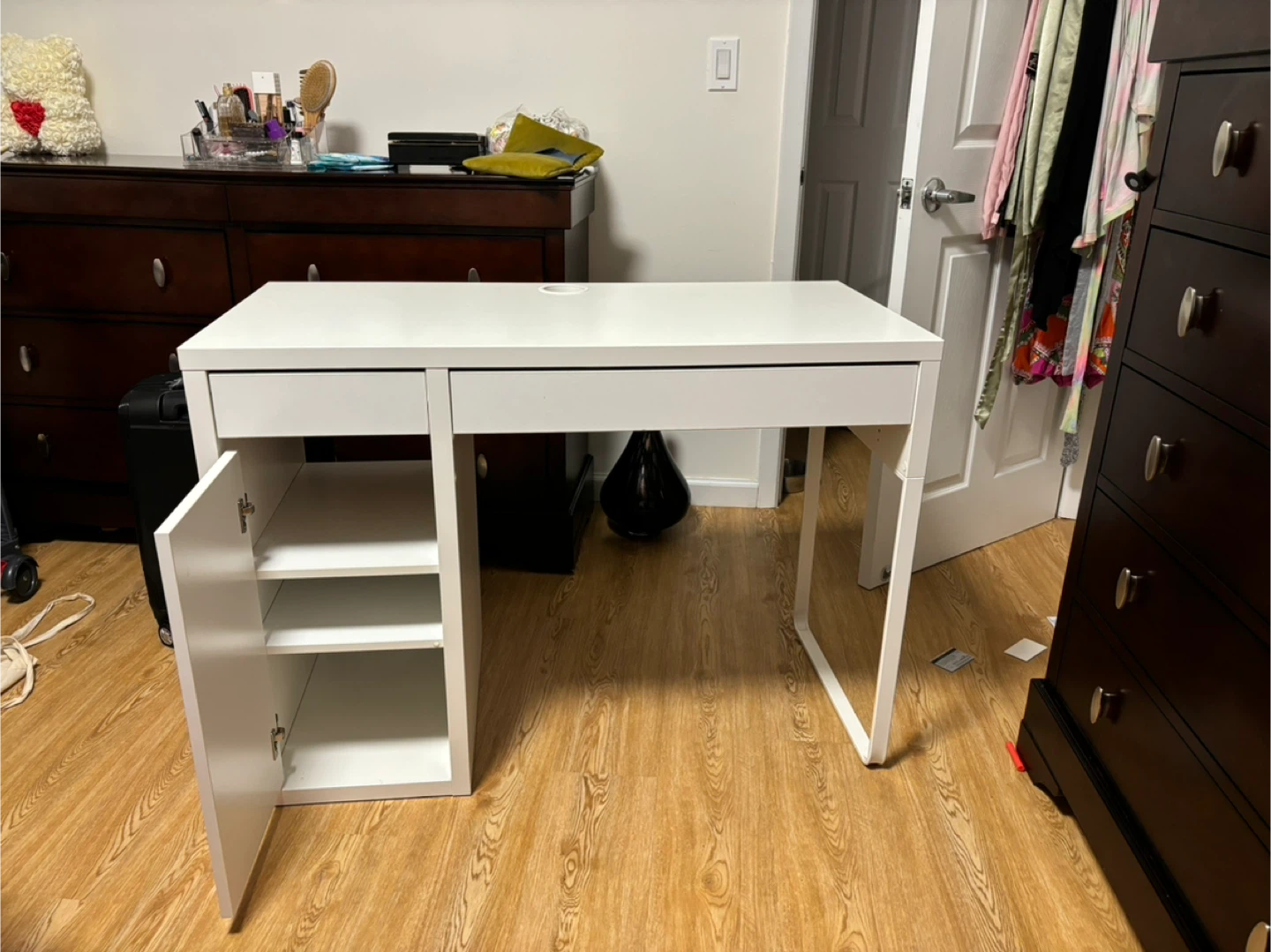 White Desk with Storage - photo 5