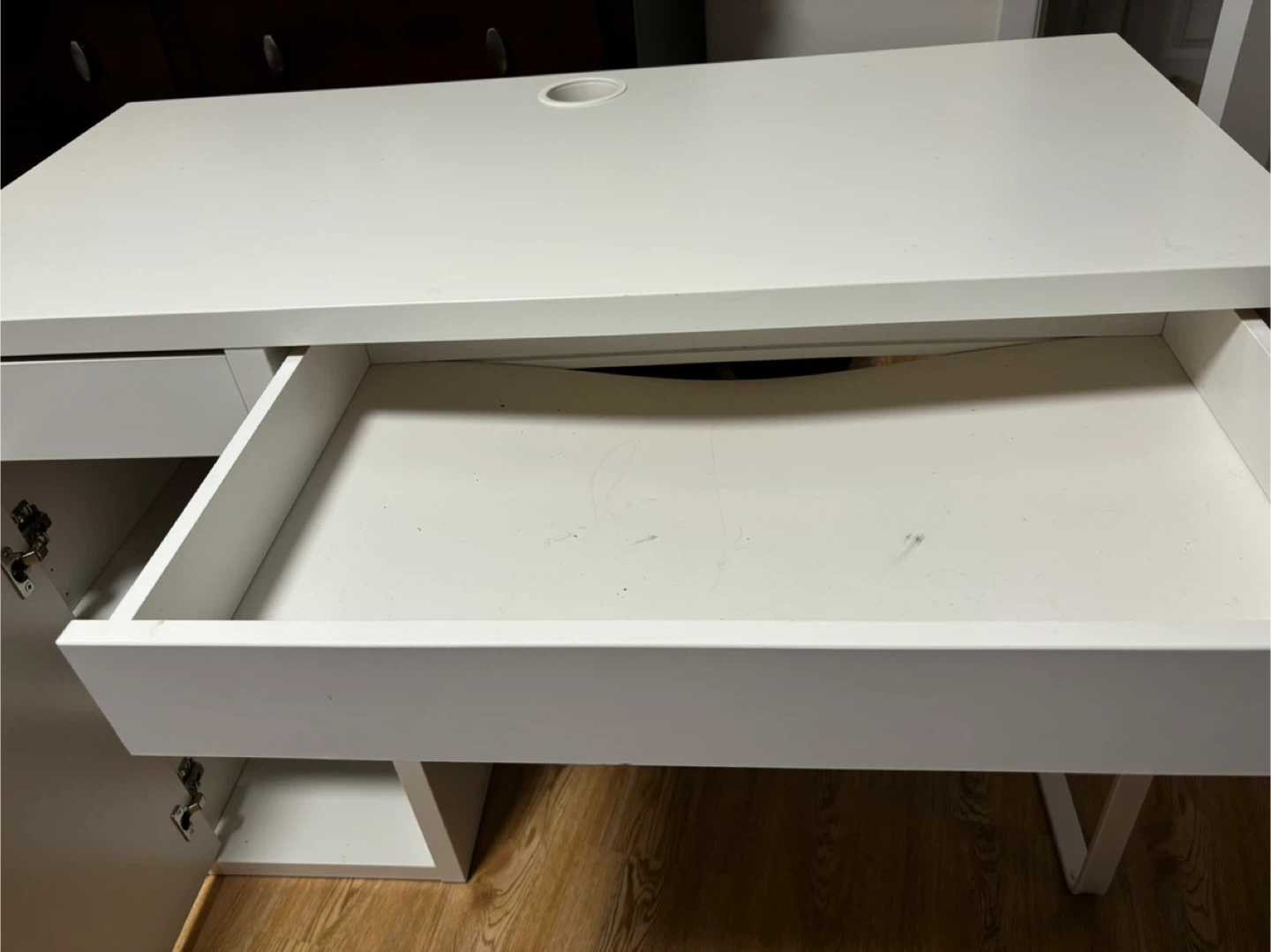 White Desk with Storage - photo 3