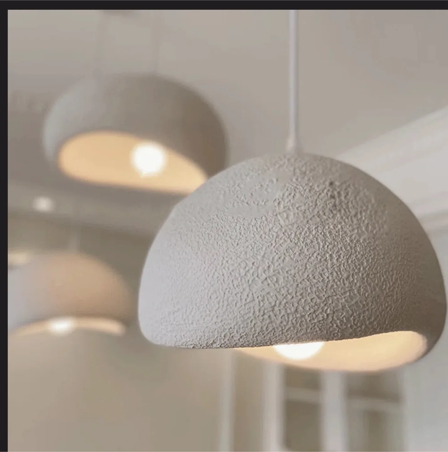 Textured White Pendant Light image indicator(5)