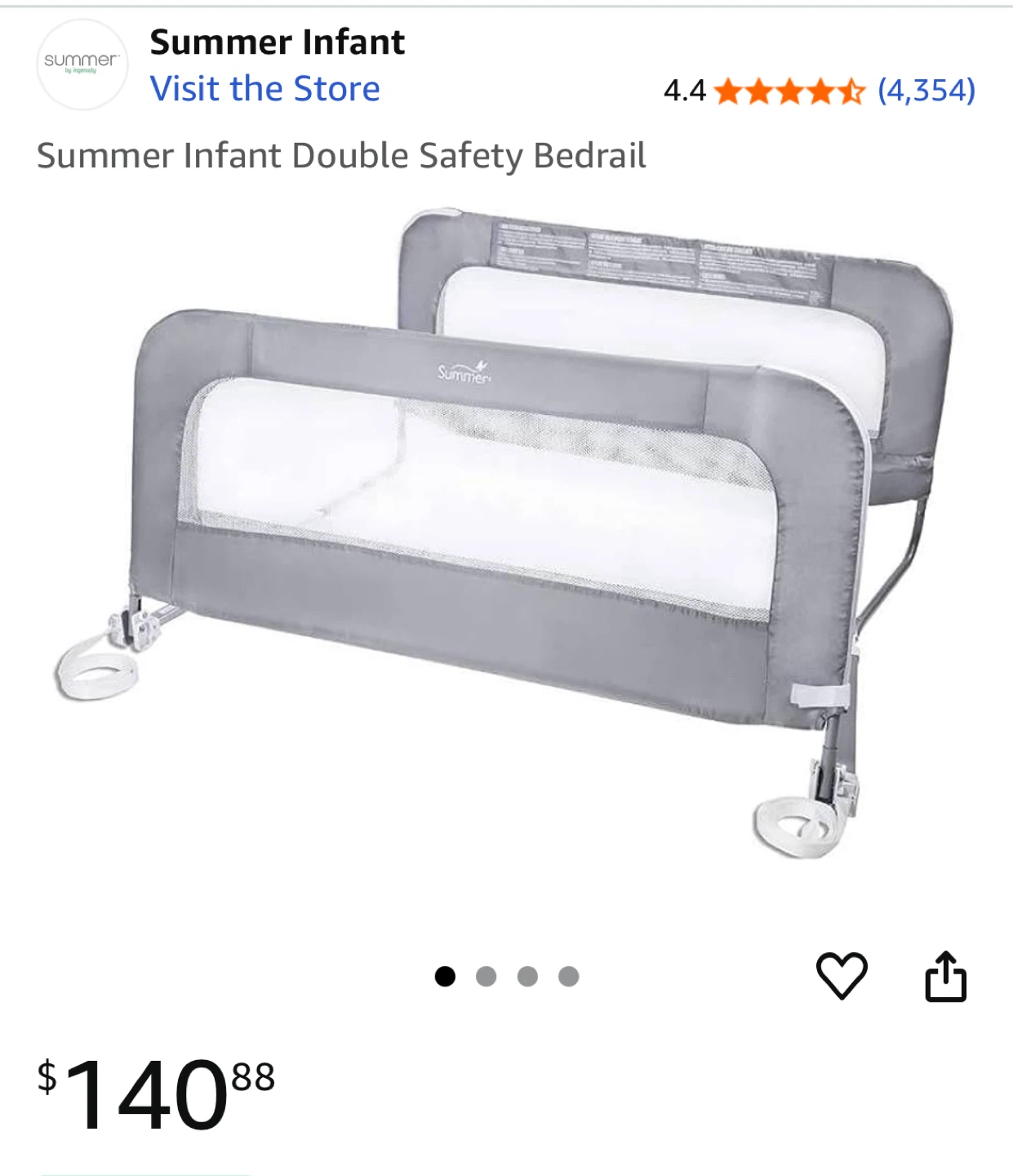 Summer Infant Double Safety Bedrail