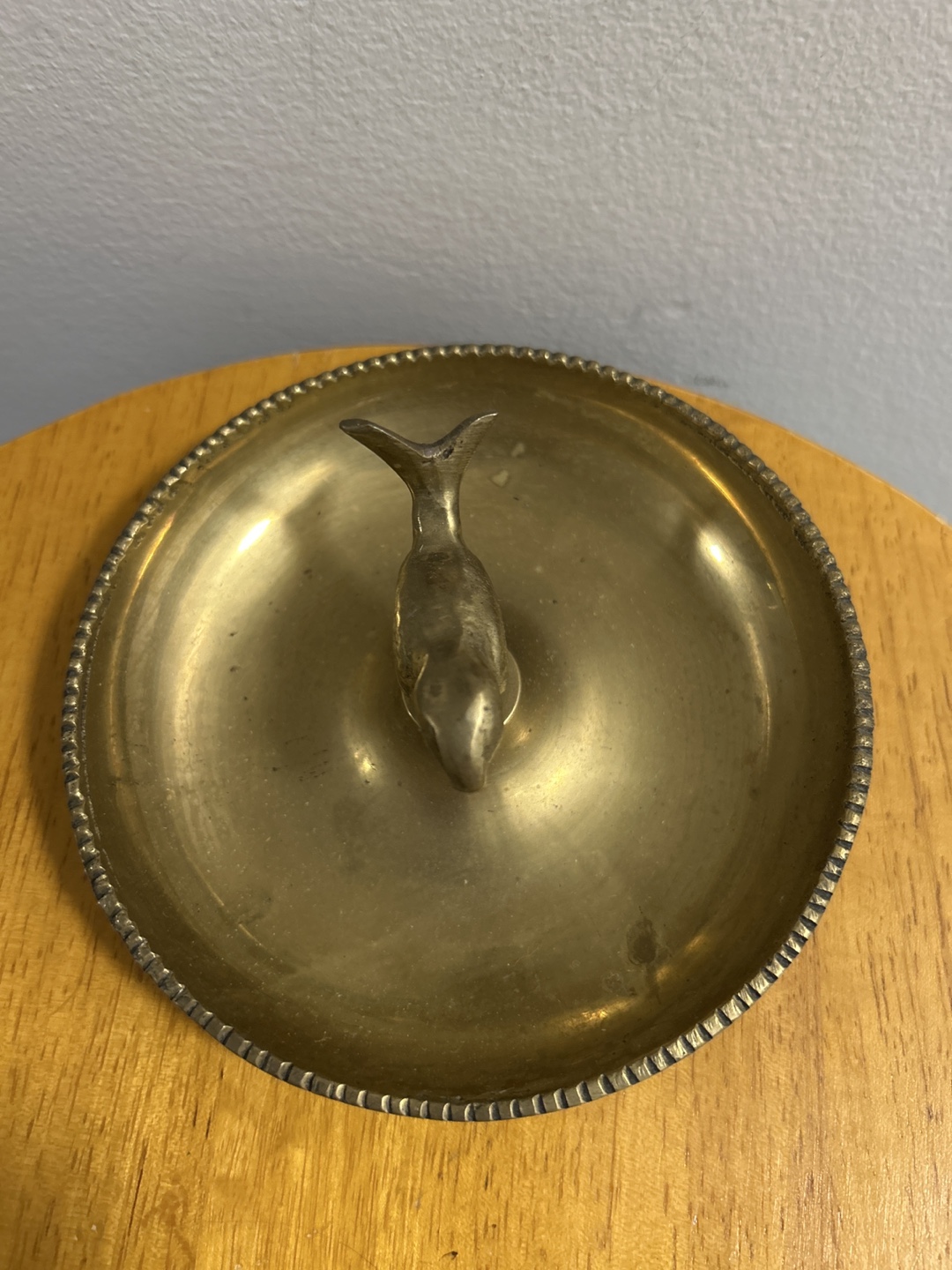 Vintage Brass Ashtray with Bird - photo 2