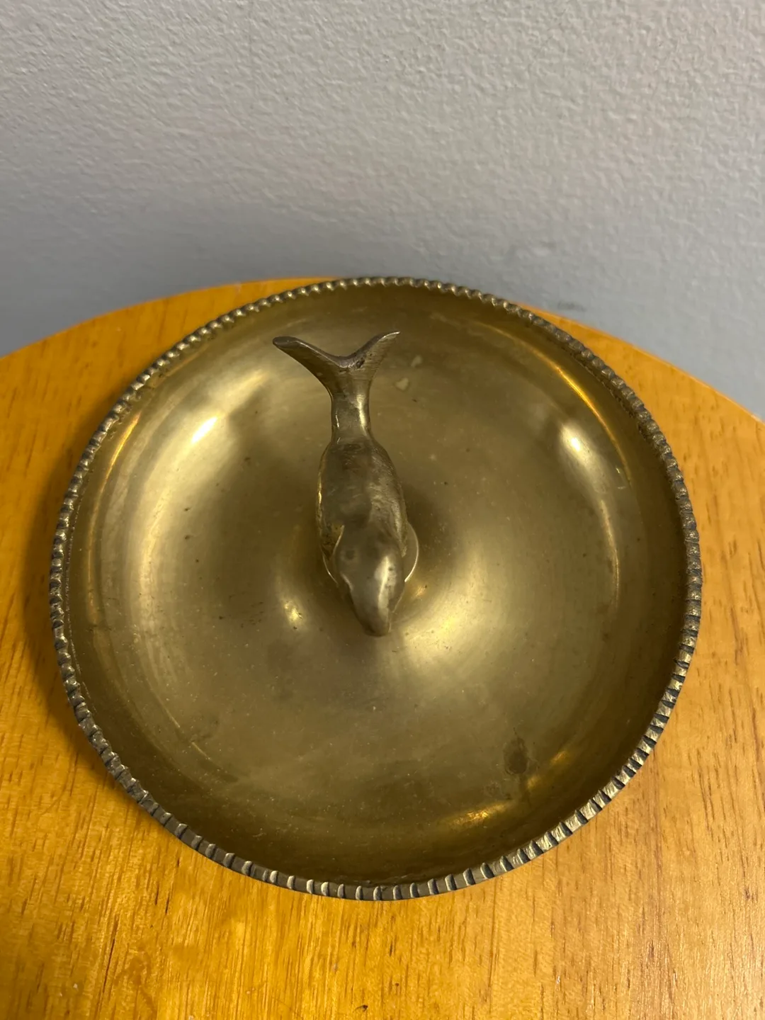 Vintage Brass Ashtray with Bird image indicator(2)