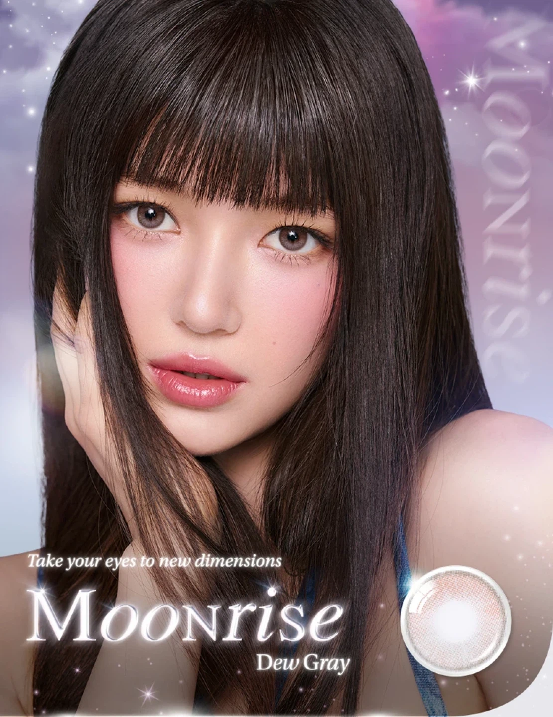 OLENS Moonrise Dew Gray 1-Month Contact Lenses