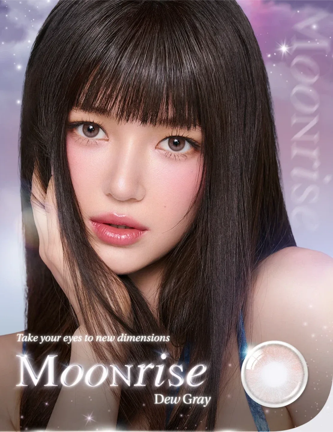 OLENS Moonrise Dew Gray 1-Month Contact Lenses thumbnail