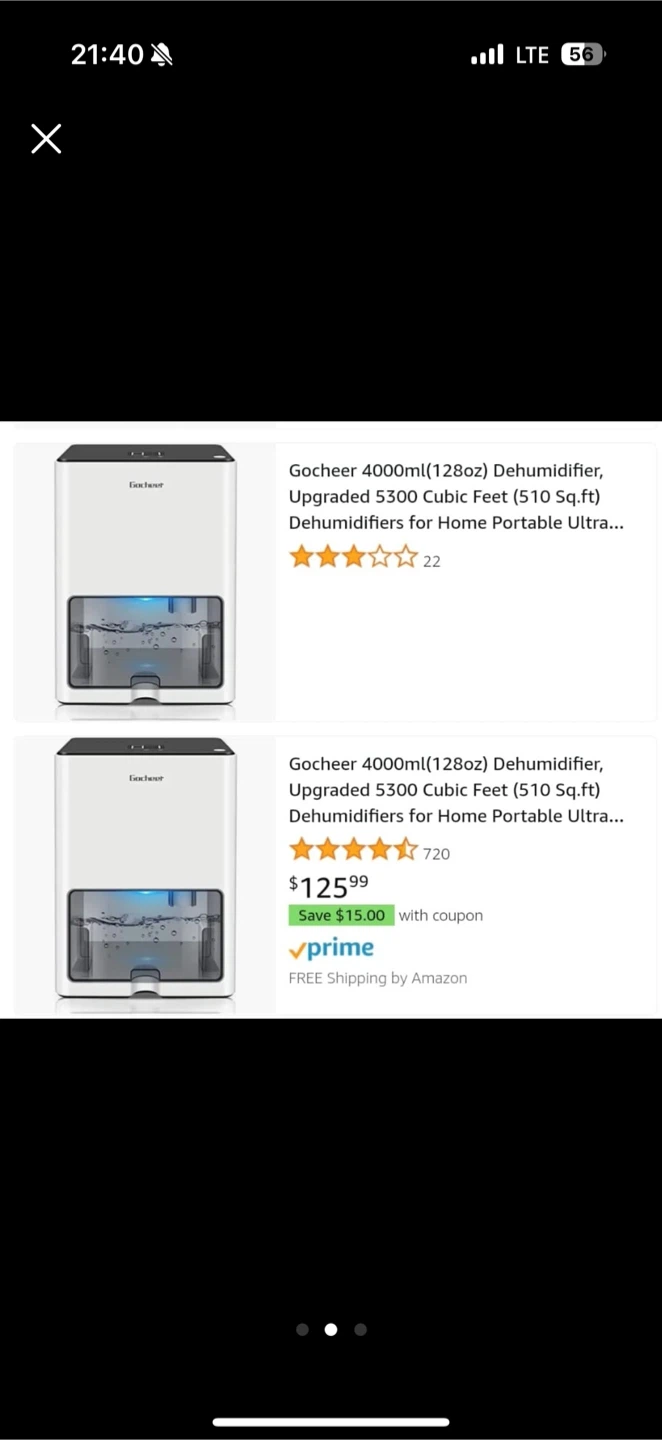 GoCheer 4000ml Dehumidifier - Like New! - photo 3