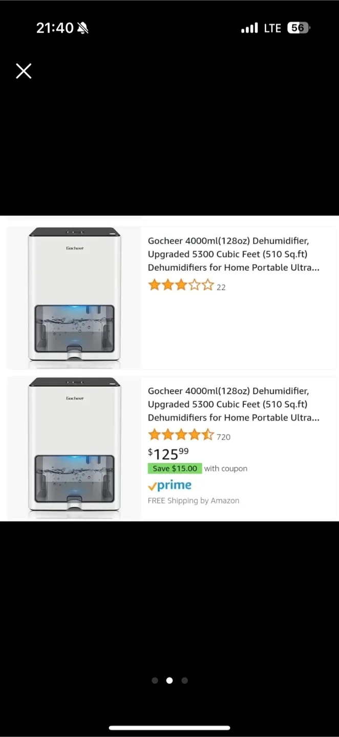 GoCheer 4000ml Dehumidifier - Like New! image indicator(3)