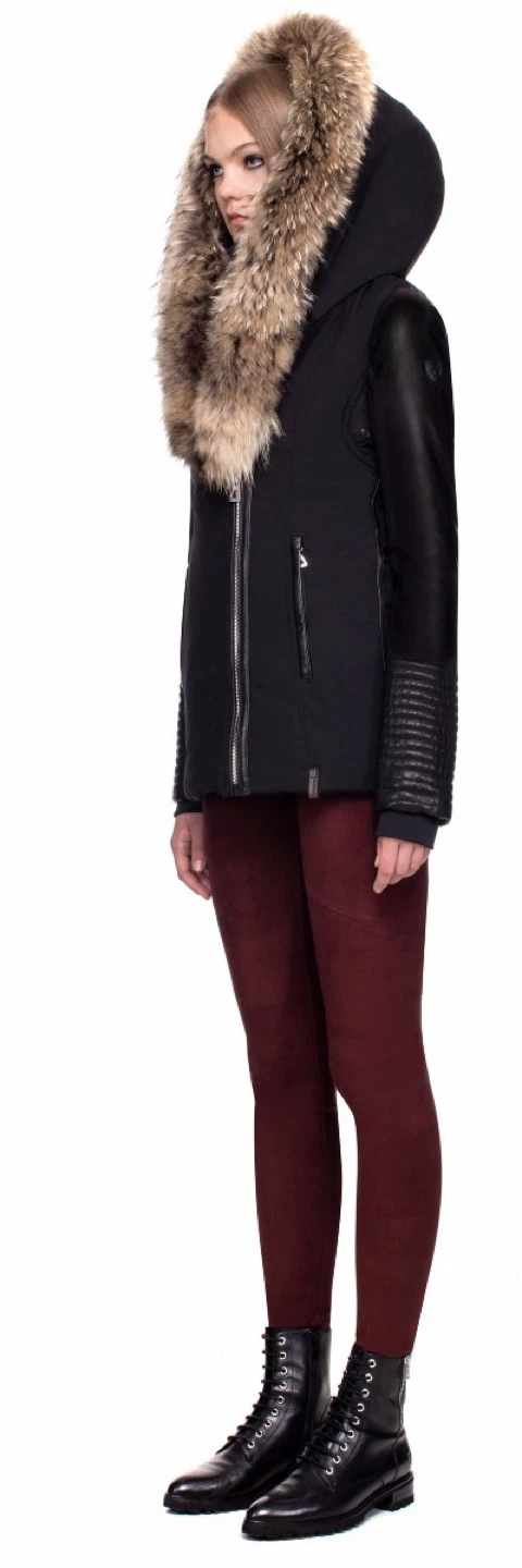 Rudsak Down Filled Parka With Leather Sleeves - photo 2