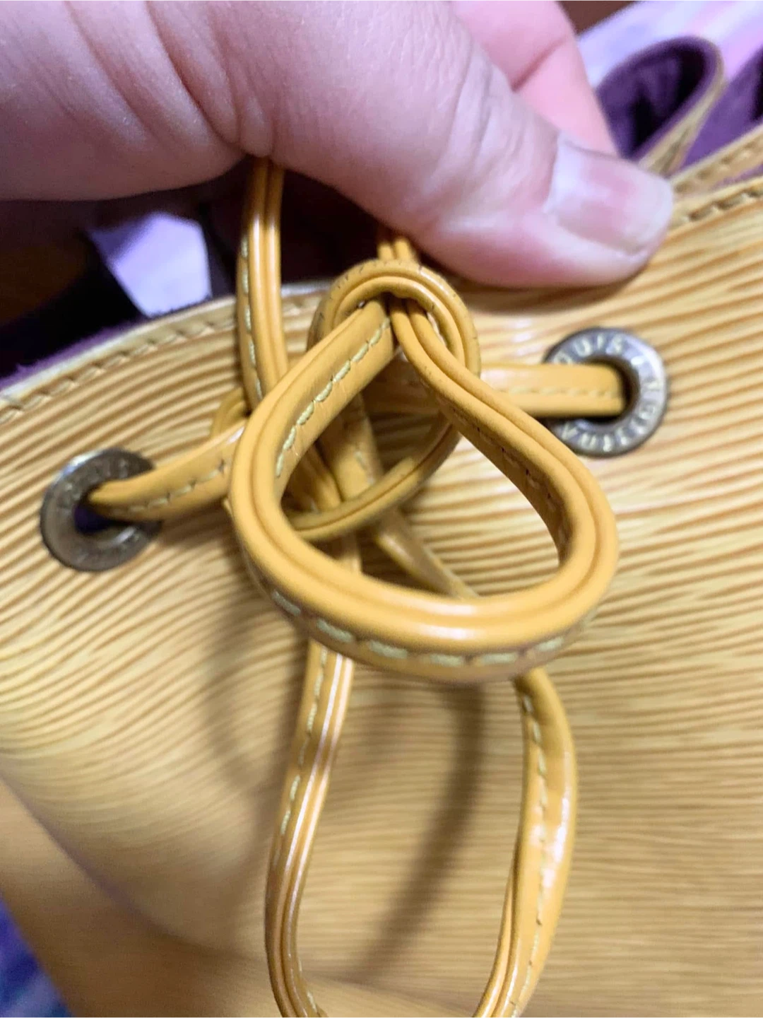 Louis Vuitton Epi Leather Yellow Bucket Bag - photo 4