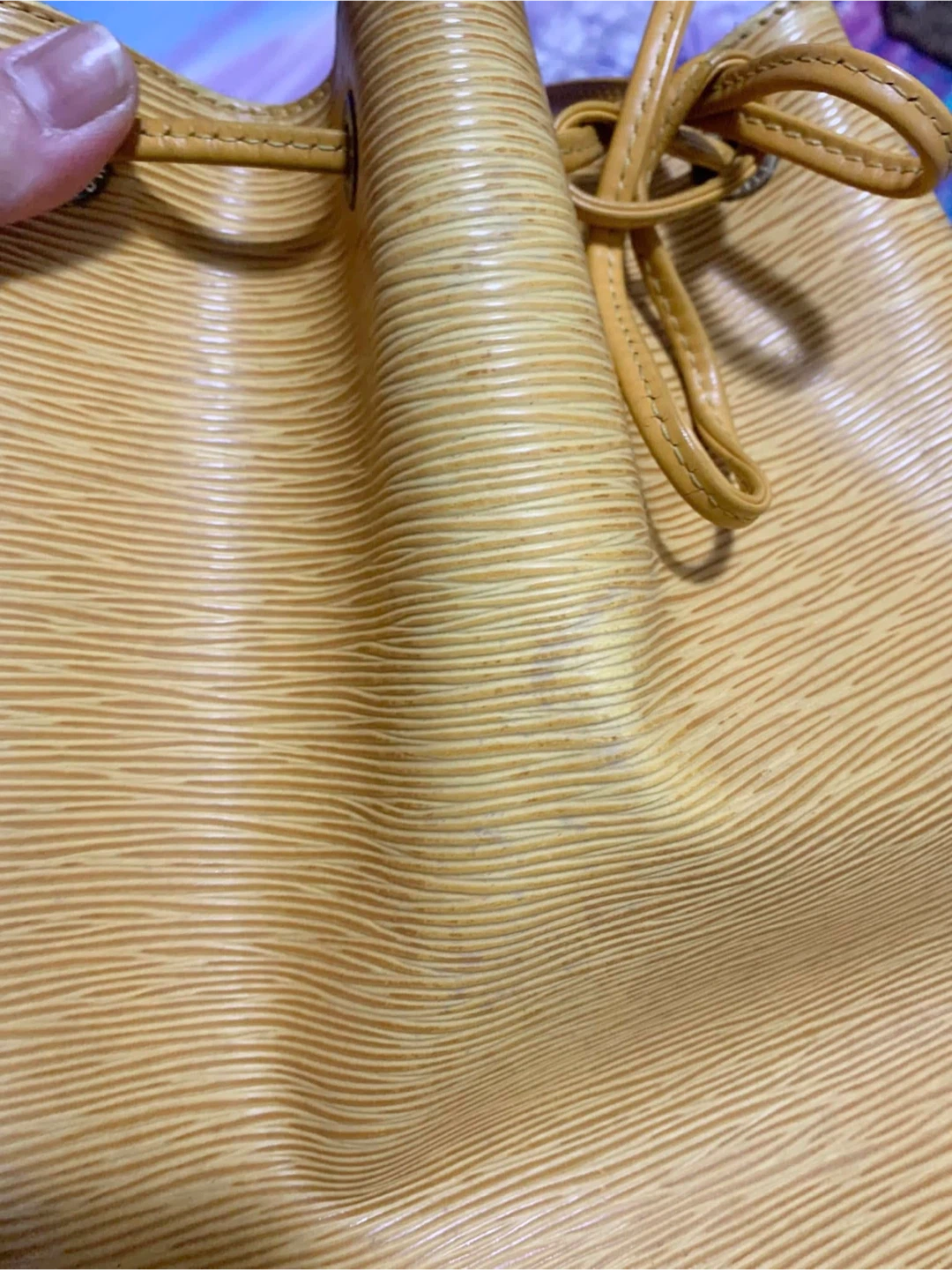 Louis Vuitton Epi Leather Yellow Bucket Bag - photo 3
