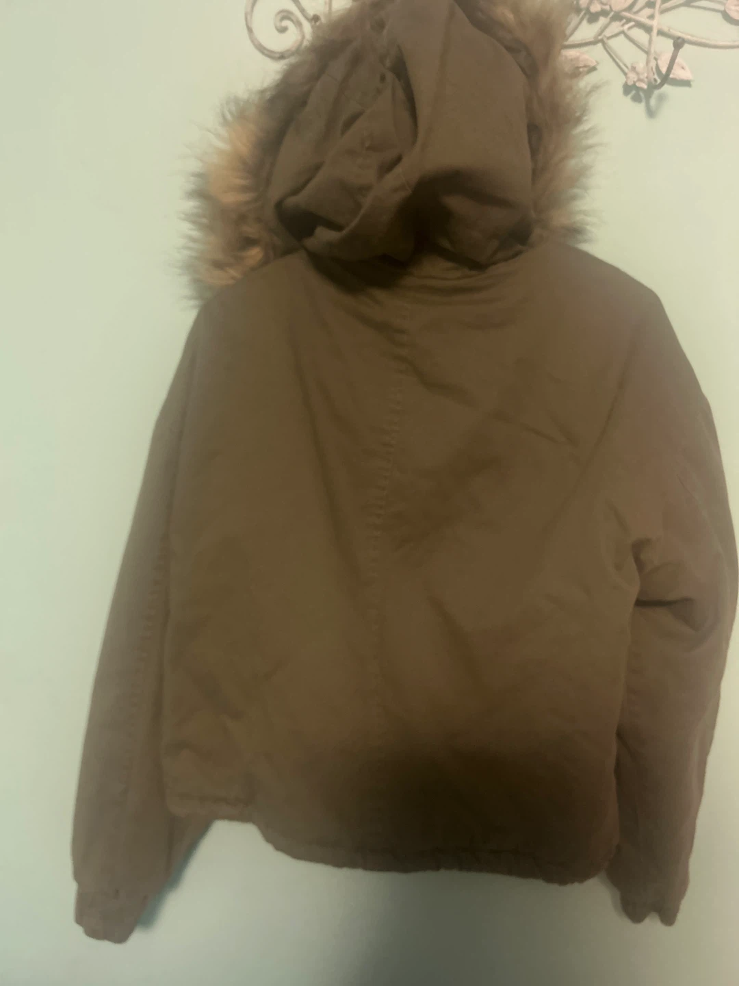 Aeropostale Olive Green Fur Hooded Jacket - photo 4