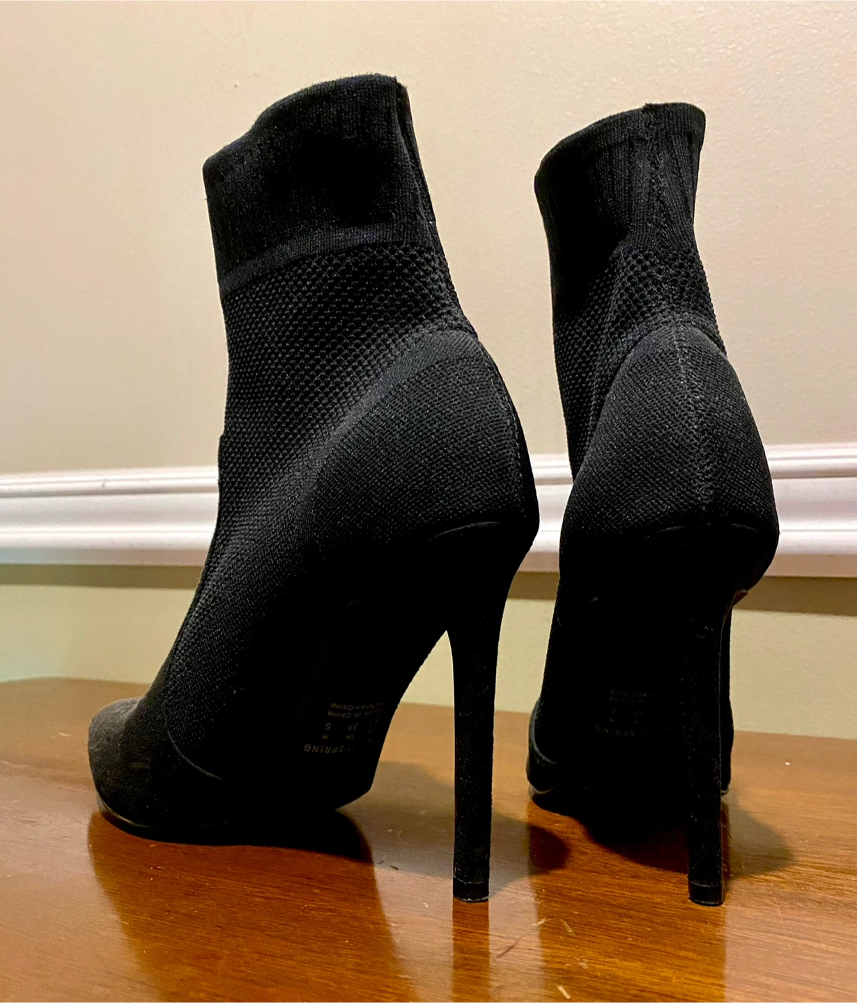 Black Heeled Sock Boots - photo 3