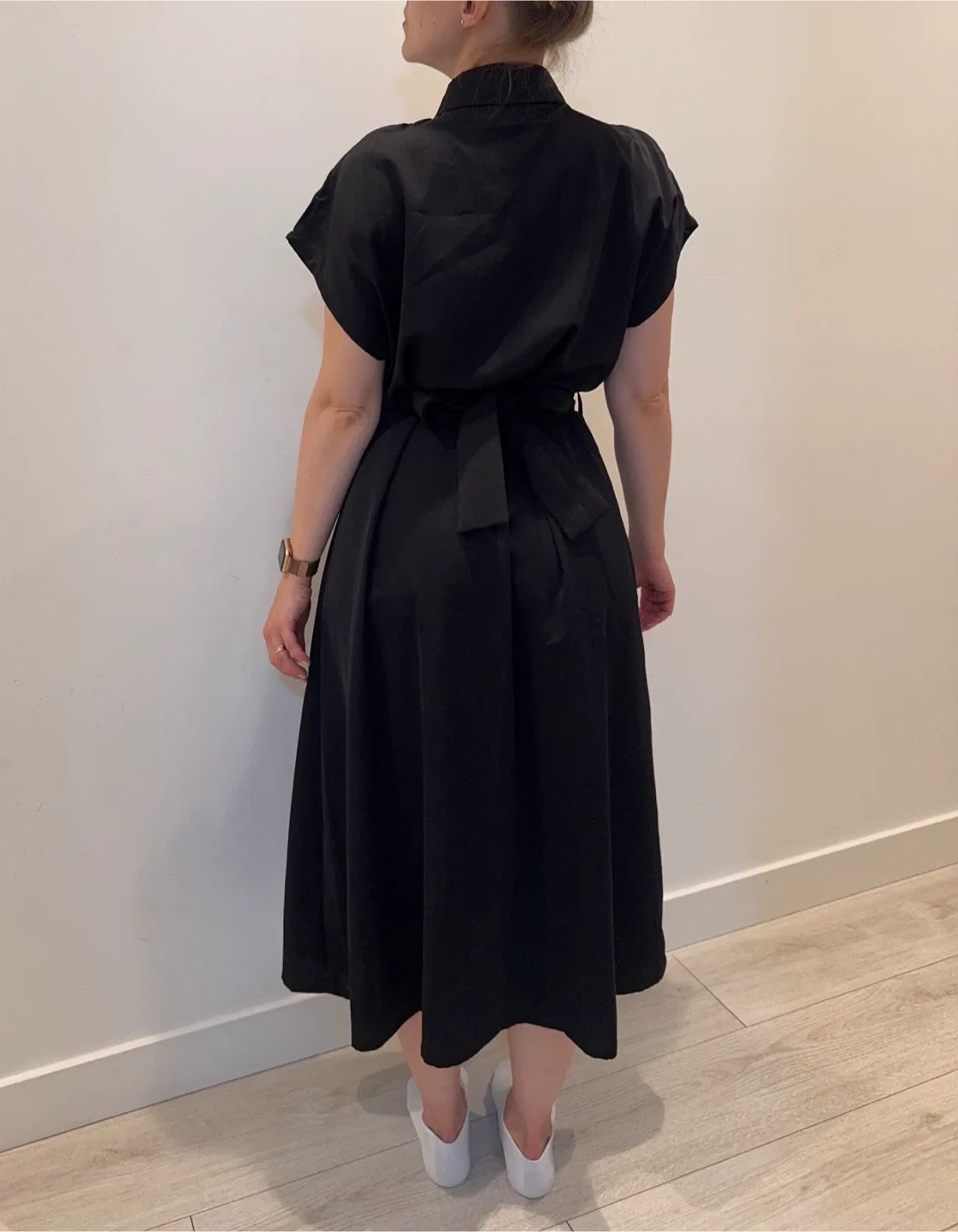 Disturbia Black Shirt Dress with Snake embroidery image indicator(2)