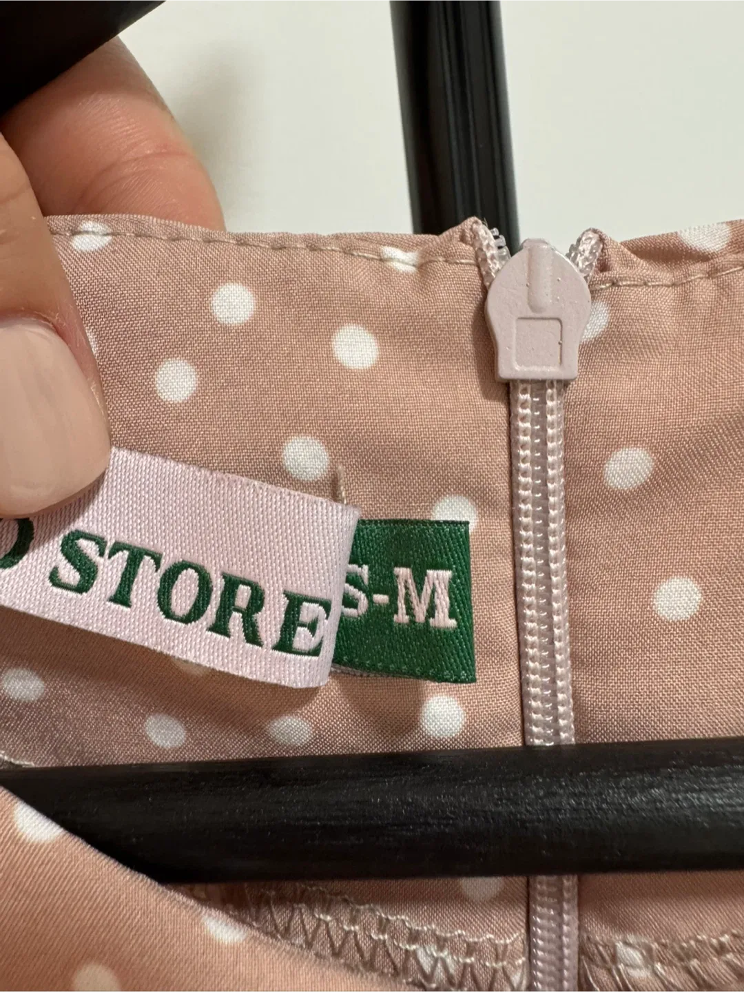 Polka Dot Beige Long Sleeve Mini Dress image indicator(7)