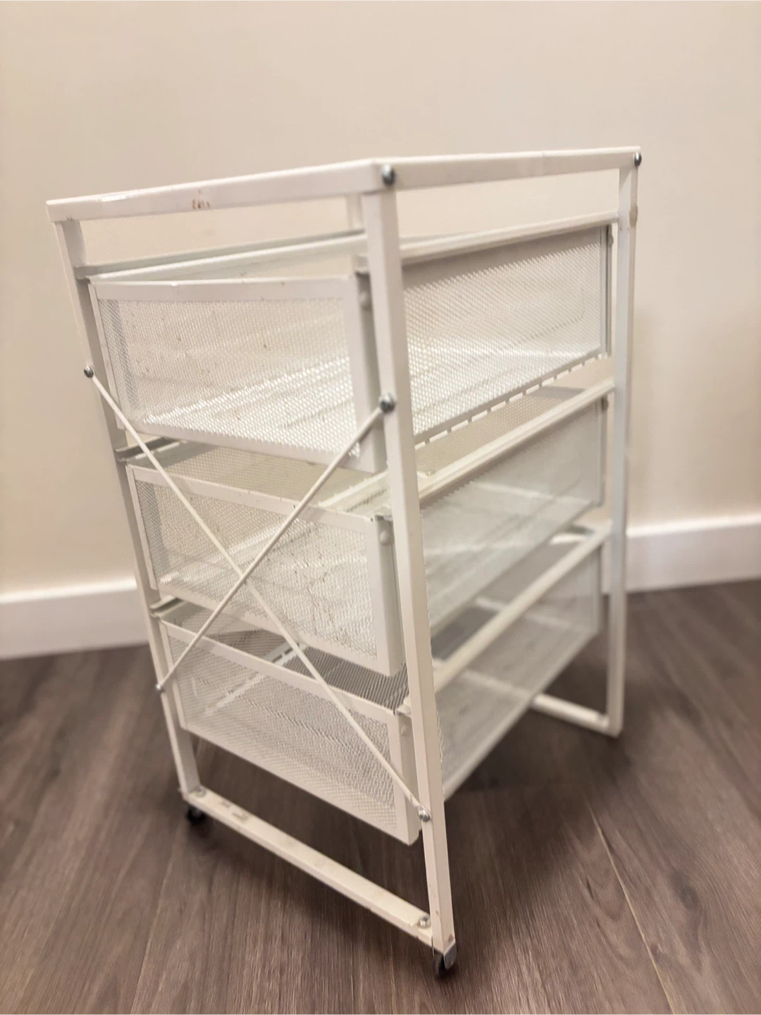 IKEA White Metal Utility Cart