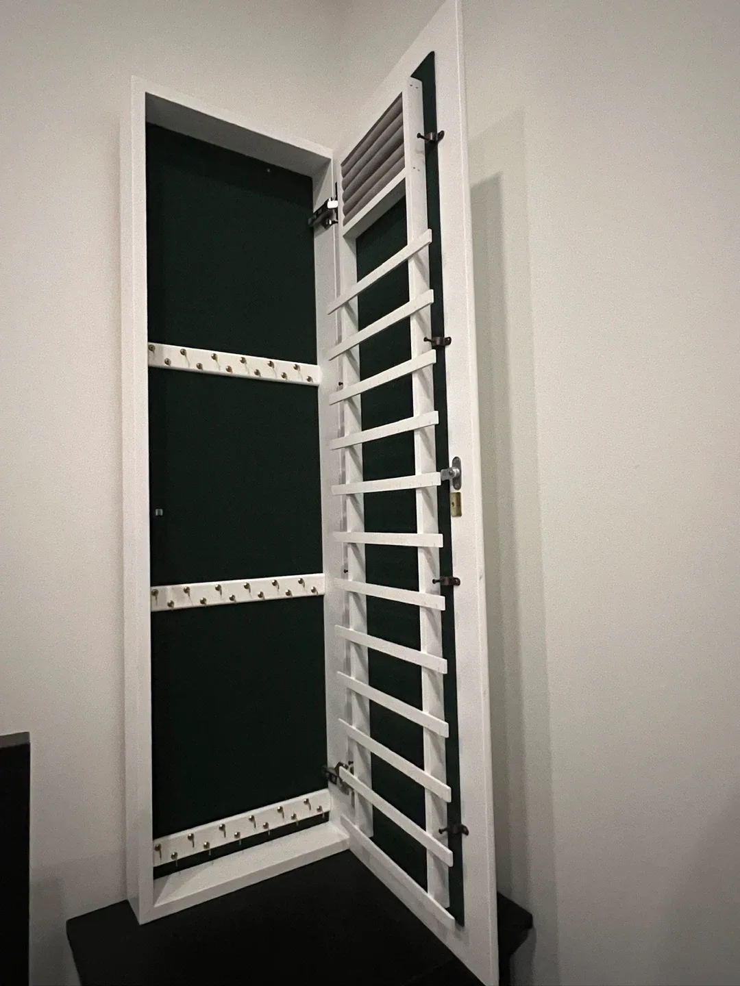 White Jewellery Cabinet Mirror thumbnail