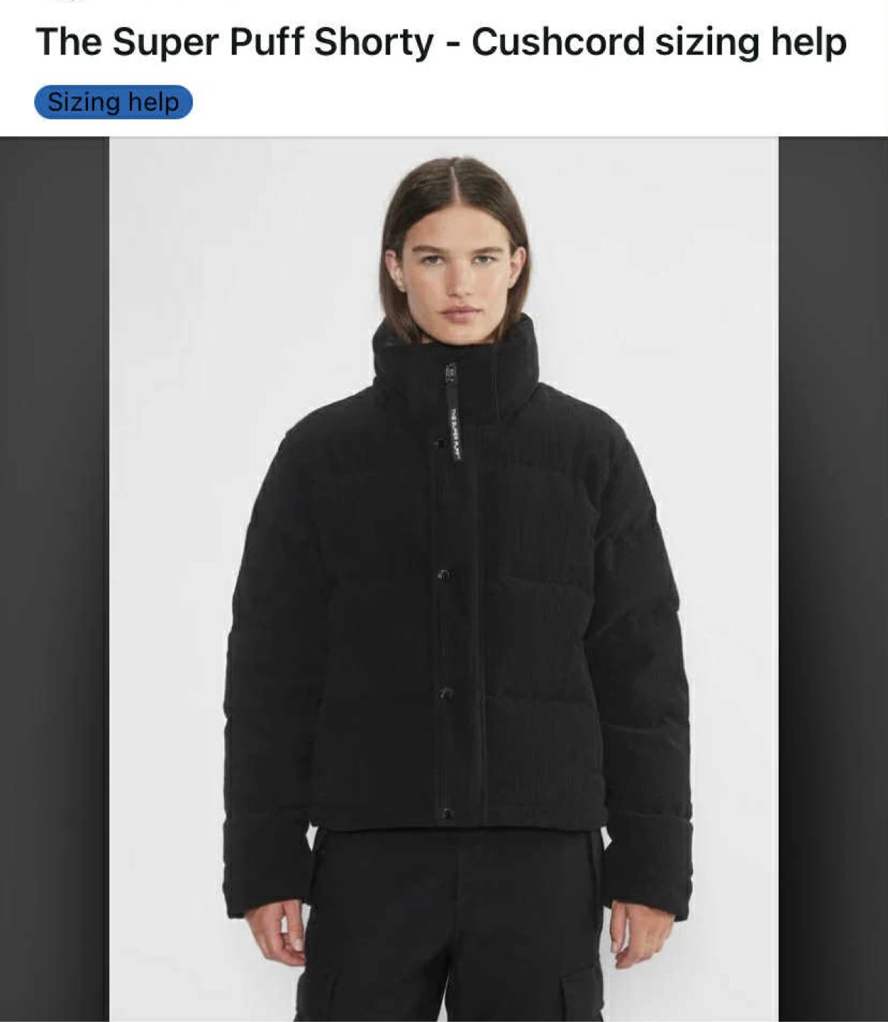 Aritzia Super Puff Shorty Jacket 2XS Black - photo 5