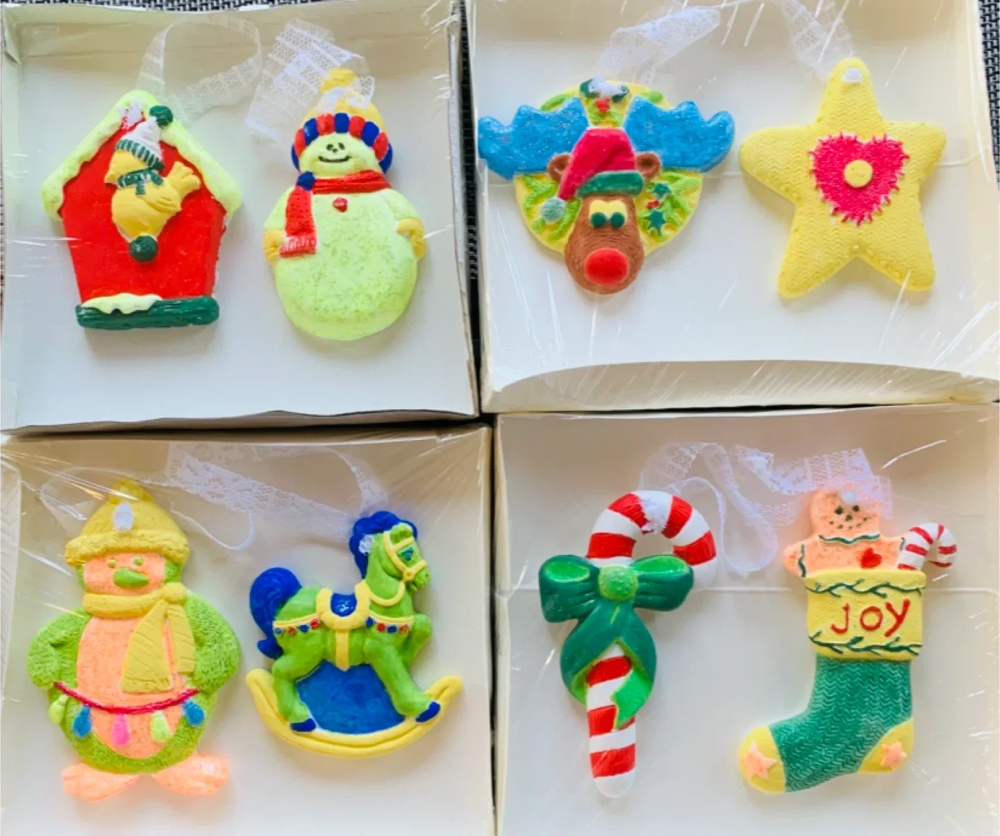NEW Christmas Ornaments hand-painted w/ FREE gift image indicator(4)