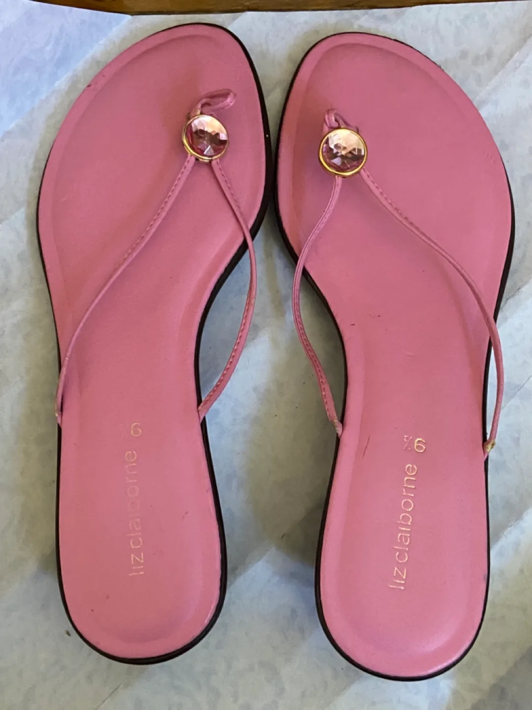Liz Claiborne Pink Wedge Sandals - Size 9.5M thumbnail