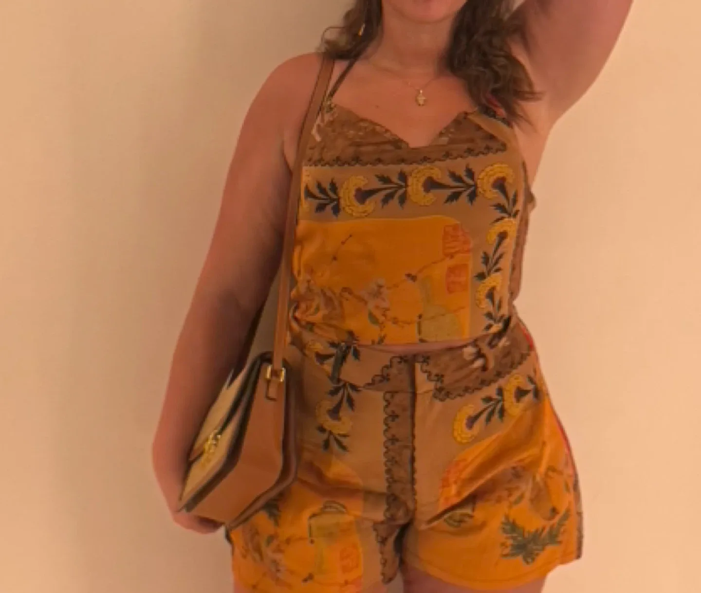 2 Piece Yellow and Brown Set thumbnail