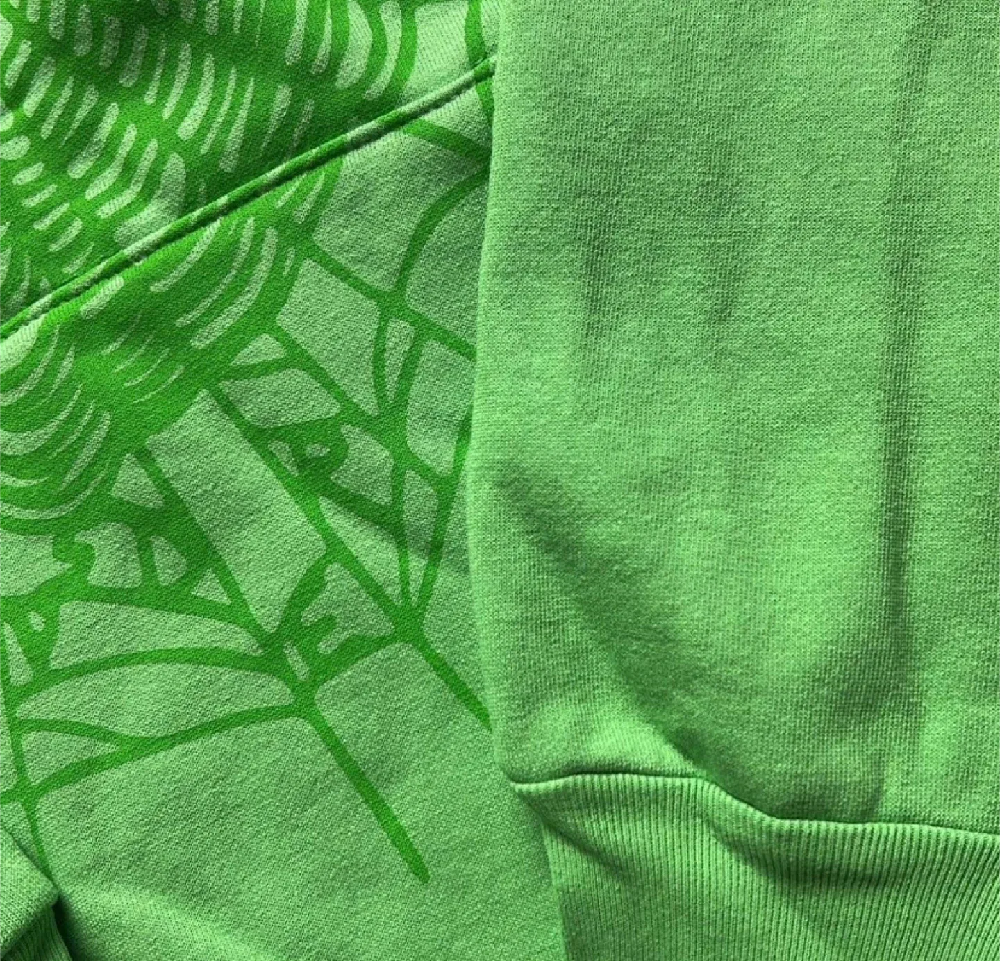 Sp5der Worldwide Hoodie Green With Rhinestones image indicator(5)