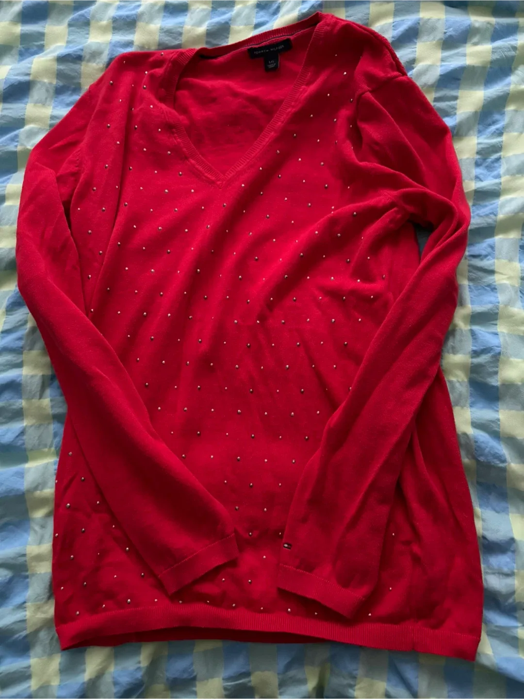 Tommy Hilfiger red sweater (New) (Large) thumbnail