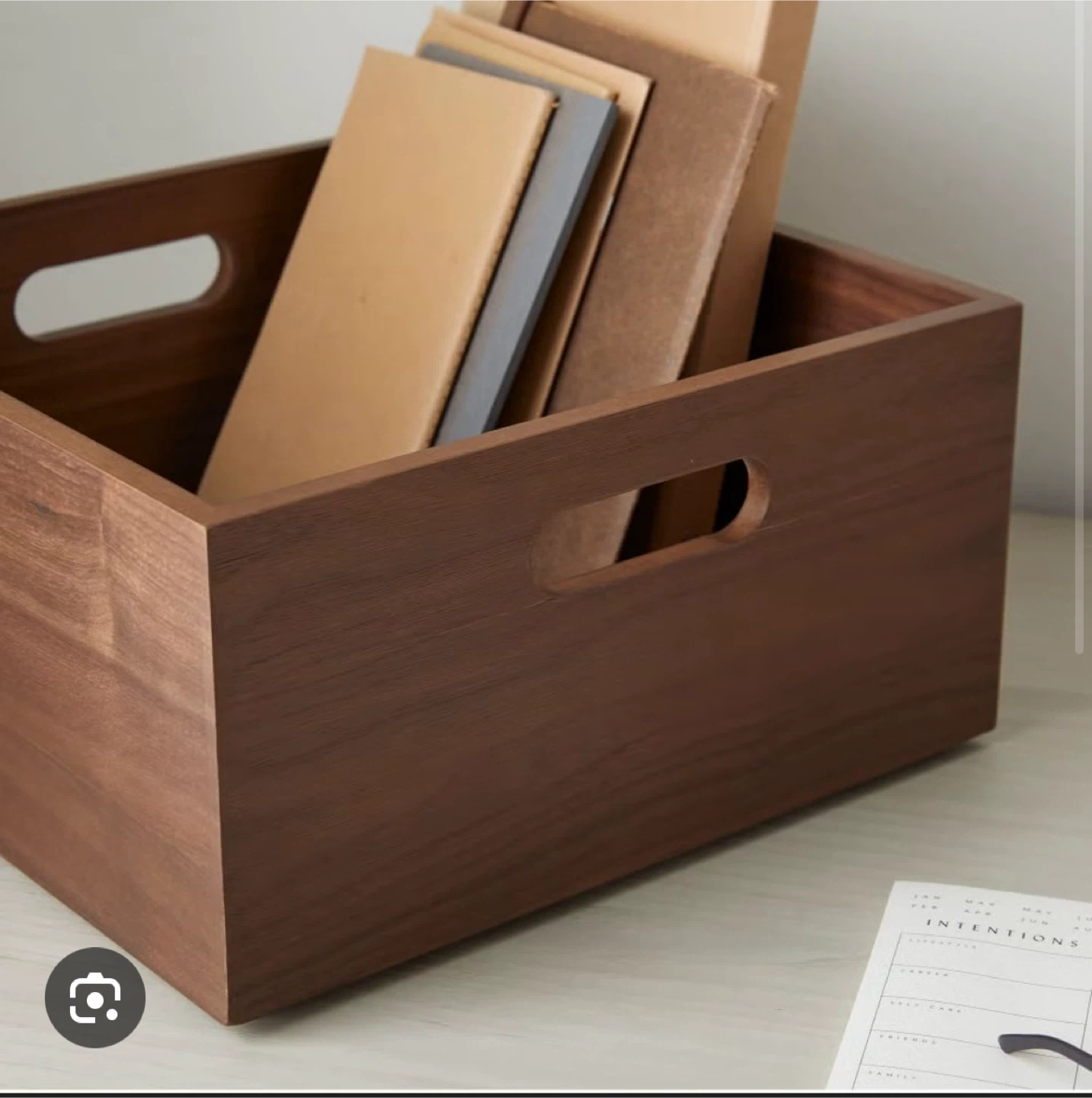 West Elm Jasper Storage Utility Boxes in Walnut (set of 3) - photo 3