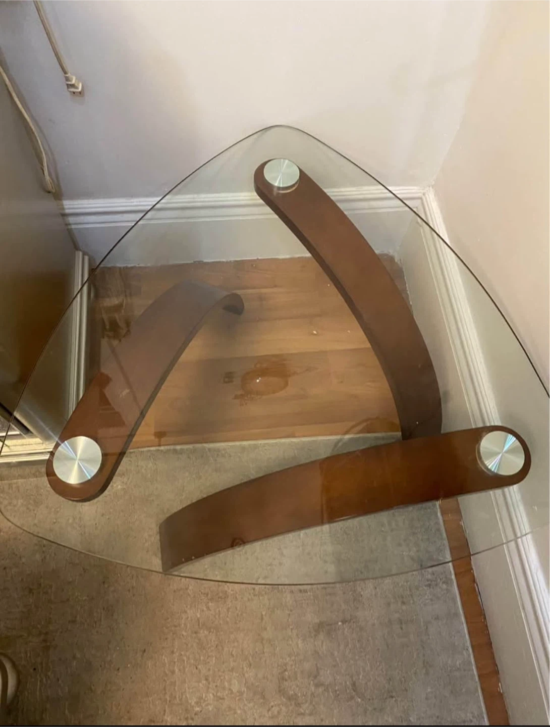 Glass Triangle Coffee Table - photo 2
