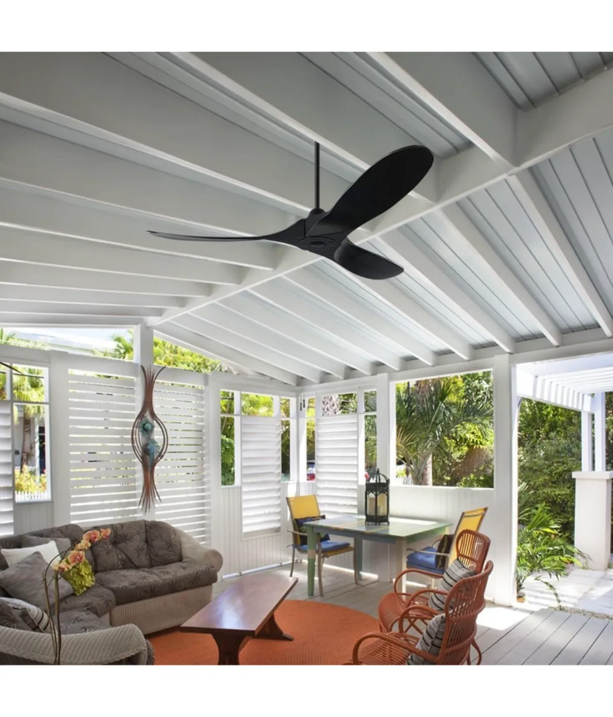 60 Inch Black Ceiling Fan with Remote image indicator(9)