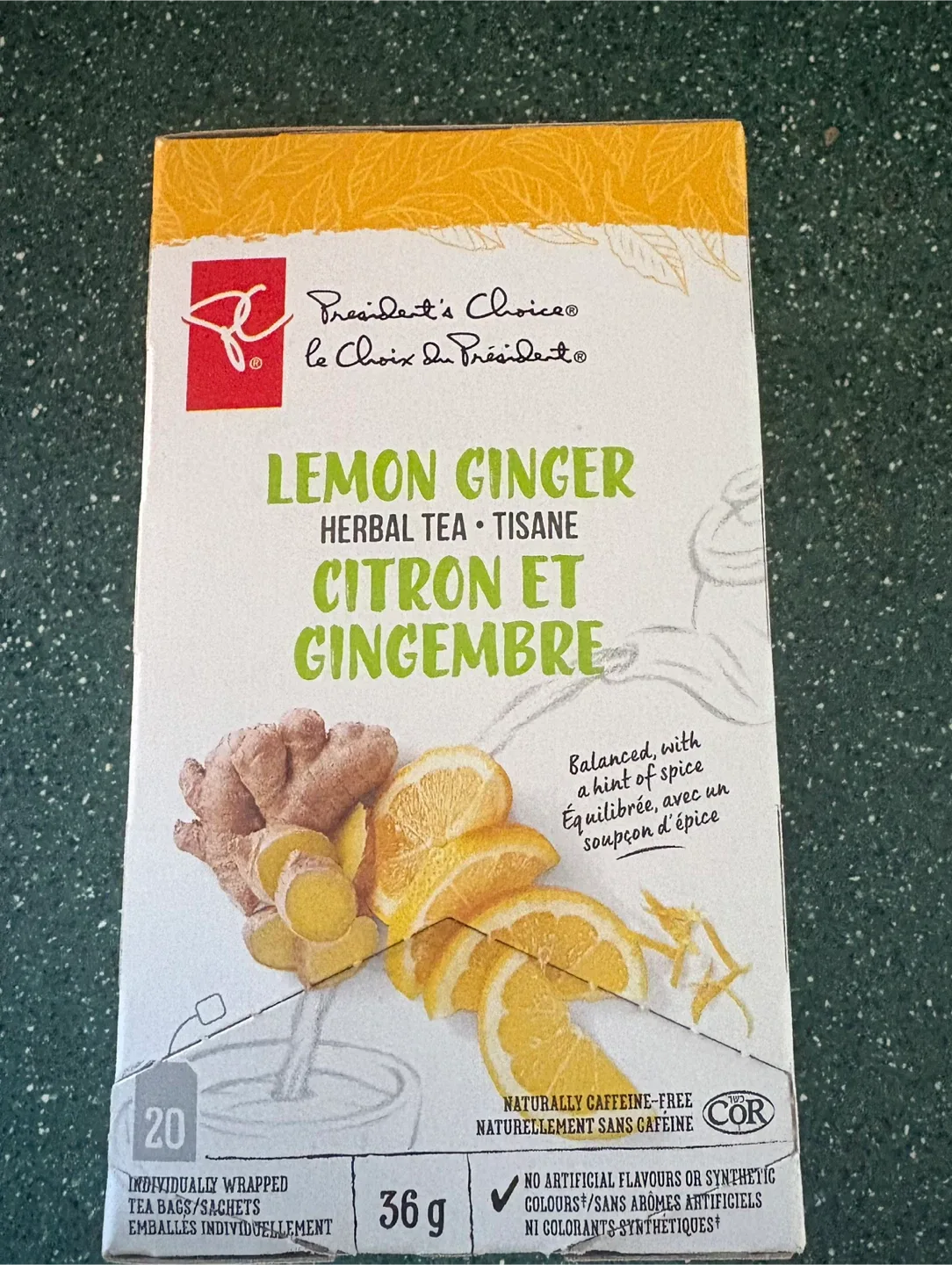 Lemon ginger herbal tea (New) (20 bags) (Giving away for FREE) thumbnail