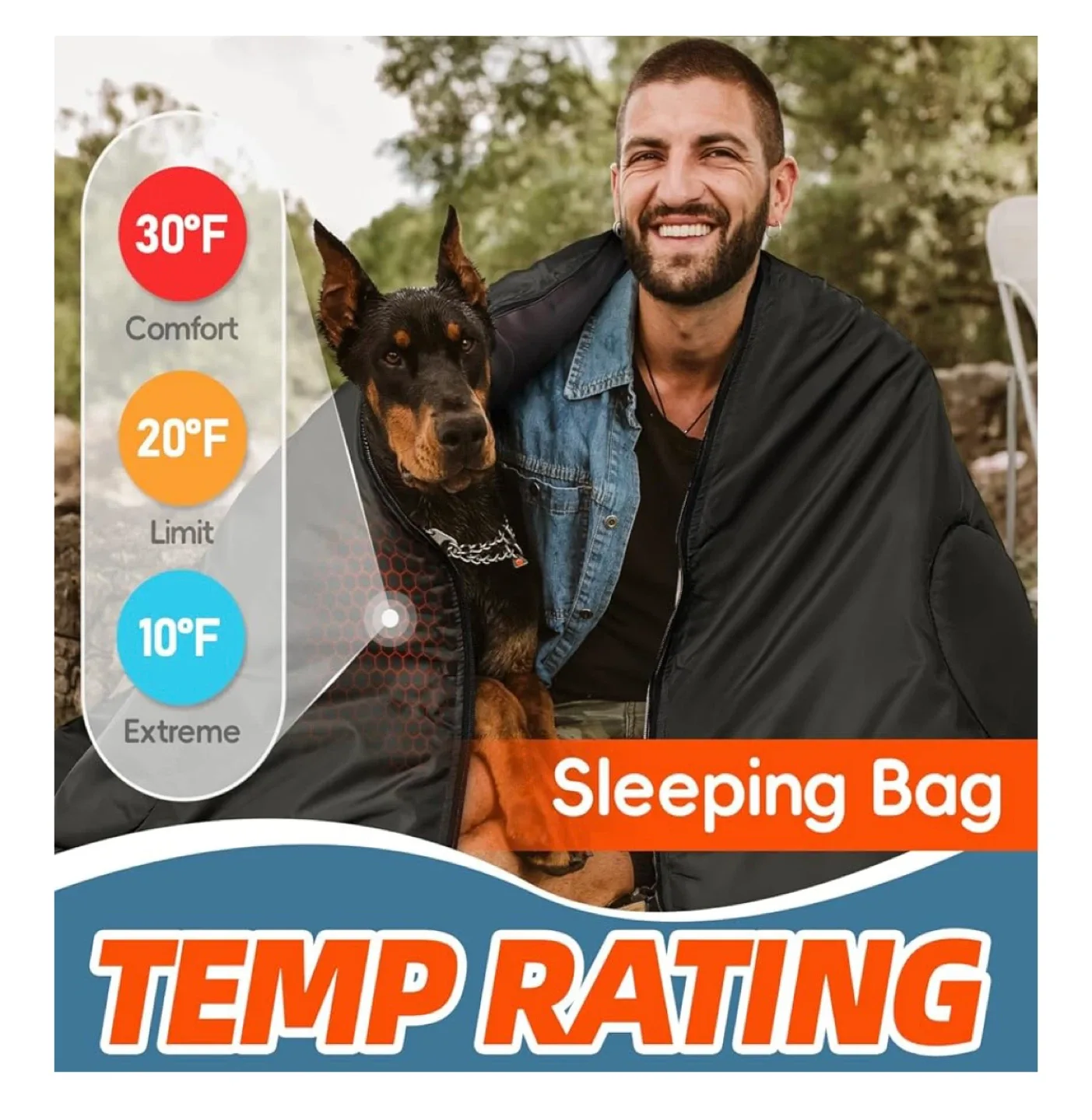 Meriza Sleeping Bag - Fits Campers Up to 7 Feet image indicator(3)