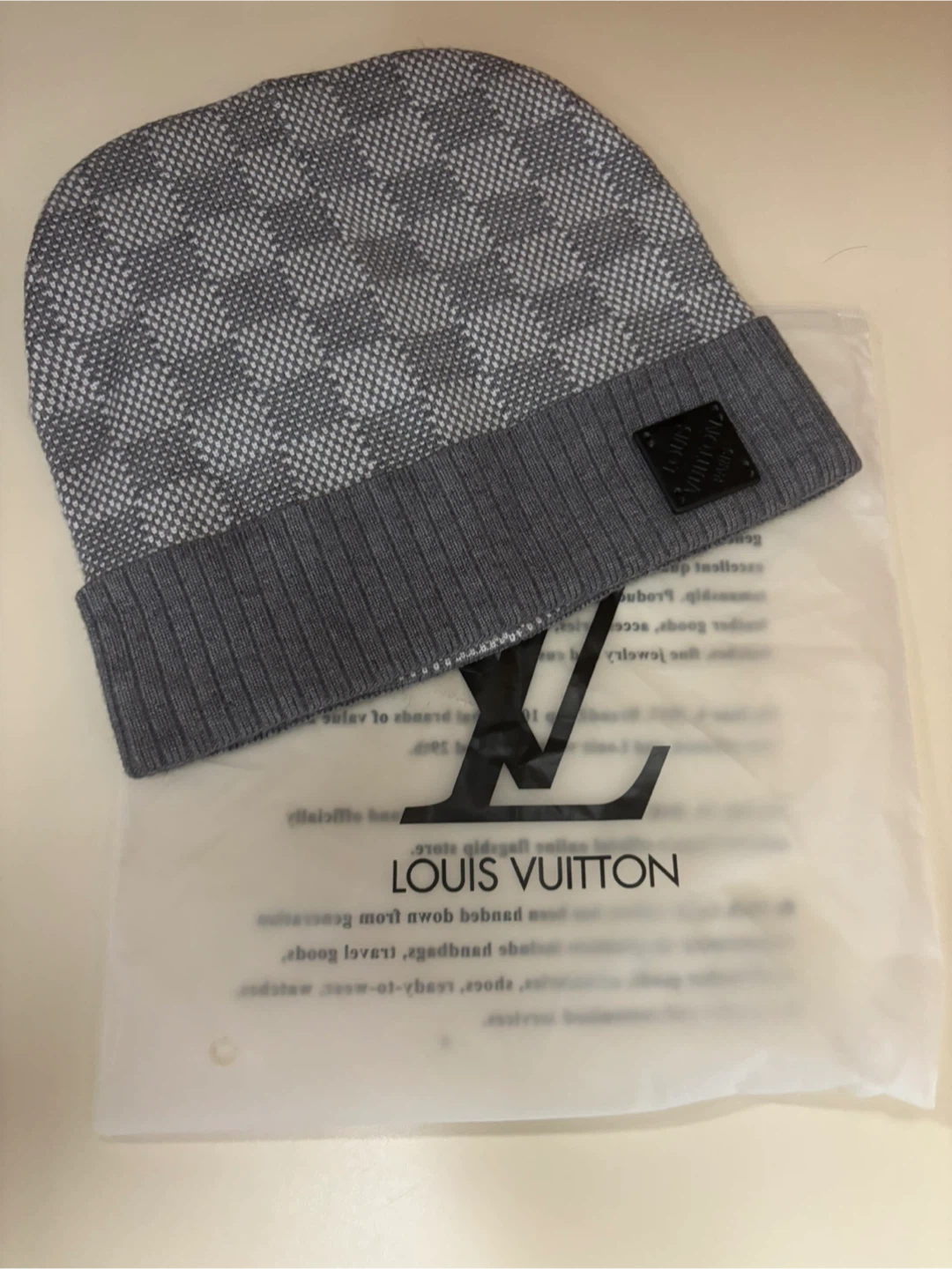 Louis Vuitton Grey Knit Beanie
