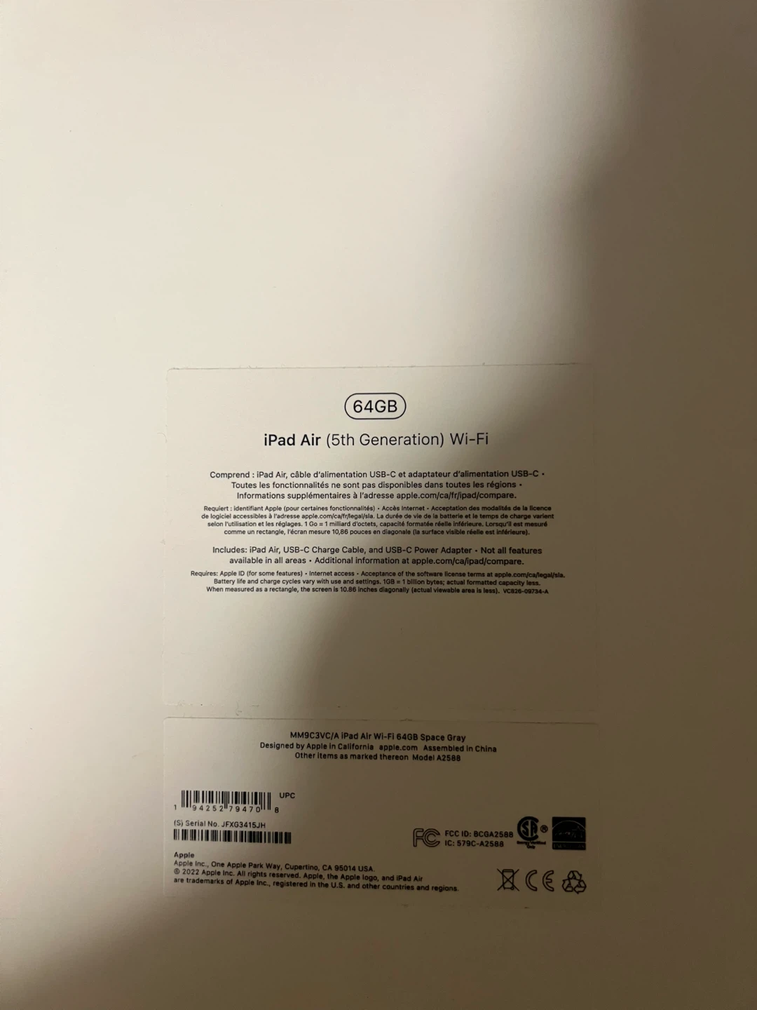 Apple iPad Air 5th Gen 64GB Space Gray