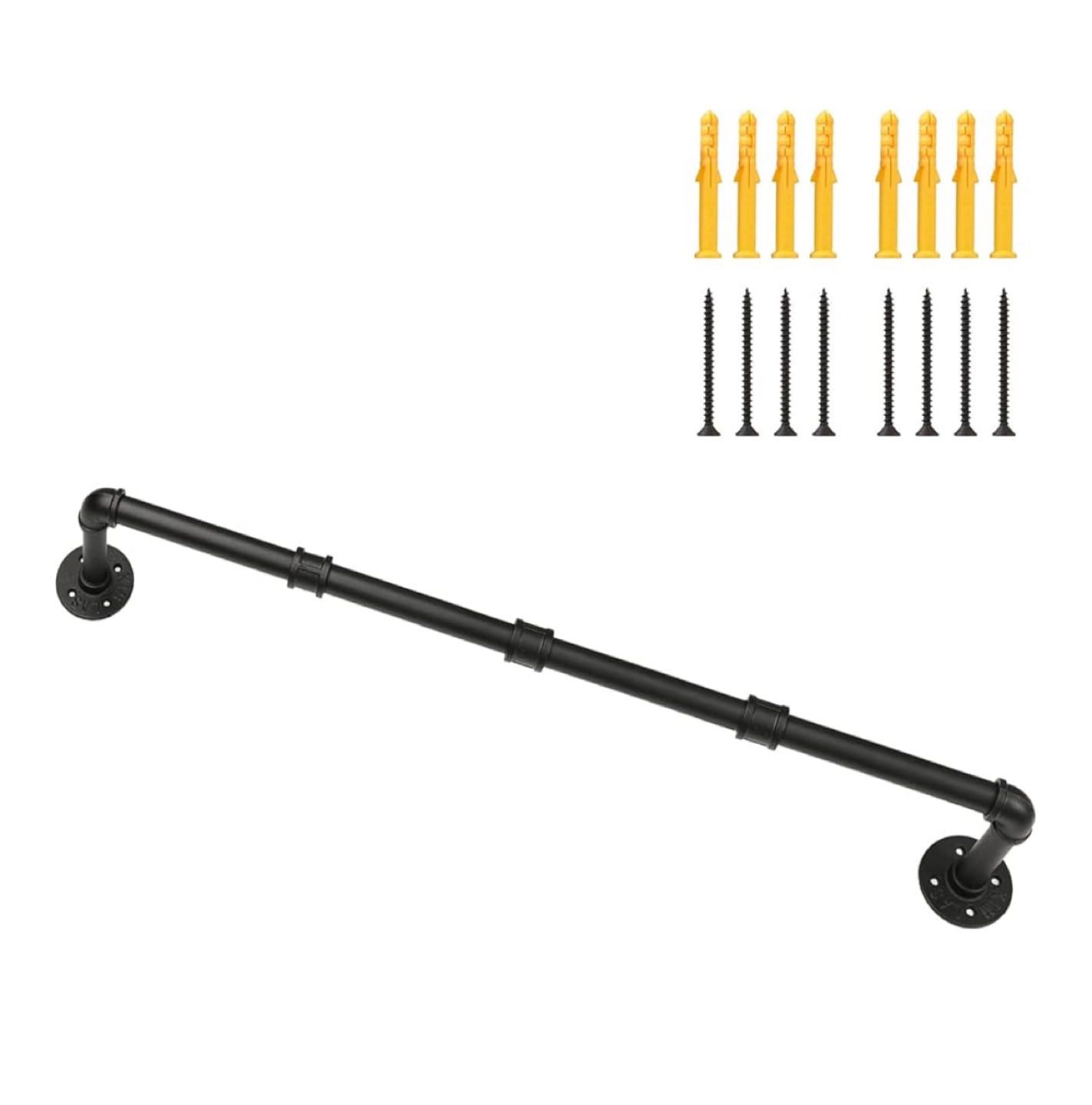 Industrial Pipe Clothing Rack, Black 42" - photo 2