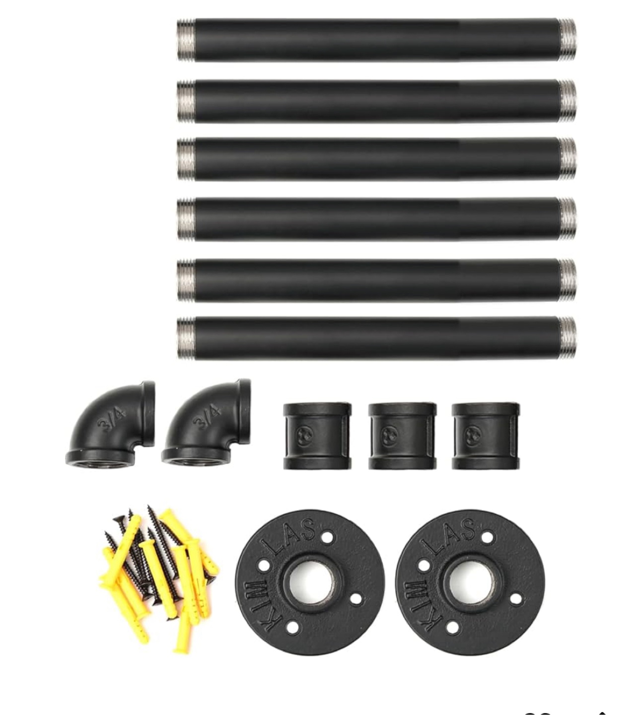 Industrial Pipe Clothing Rack, Black 42" - photo 4