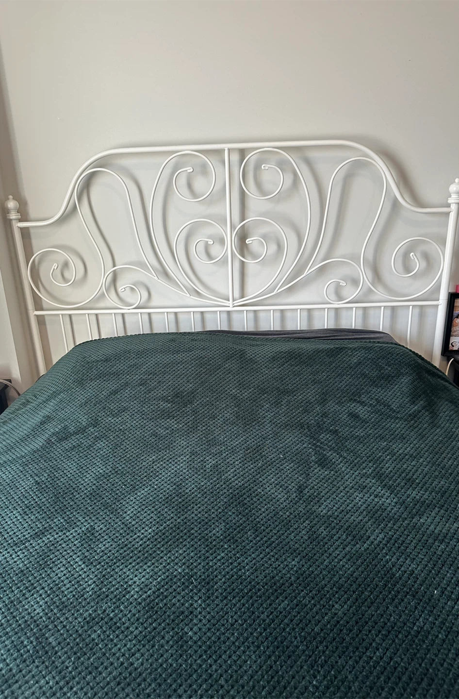 White Metal Bed Frame - photo 2