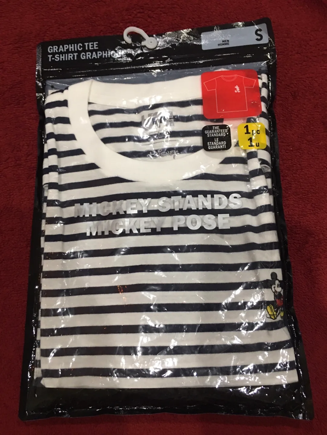UNIQLO Disney Mickey Mouse Striped Tee - Size S image indicator(9)