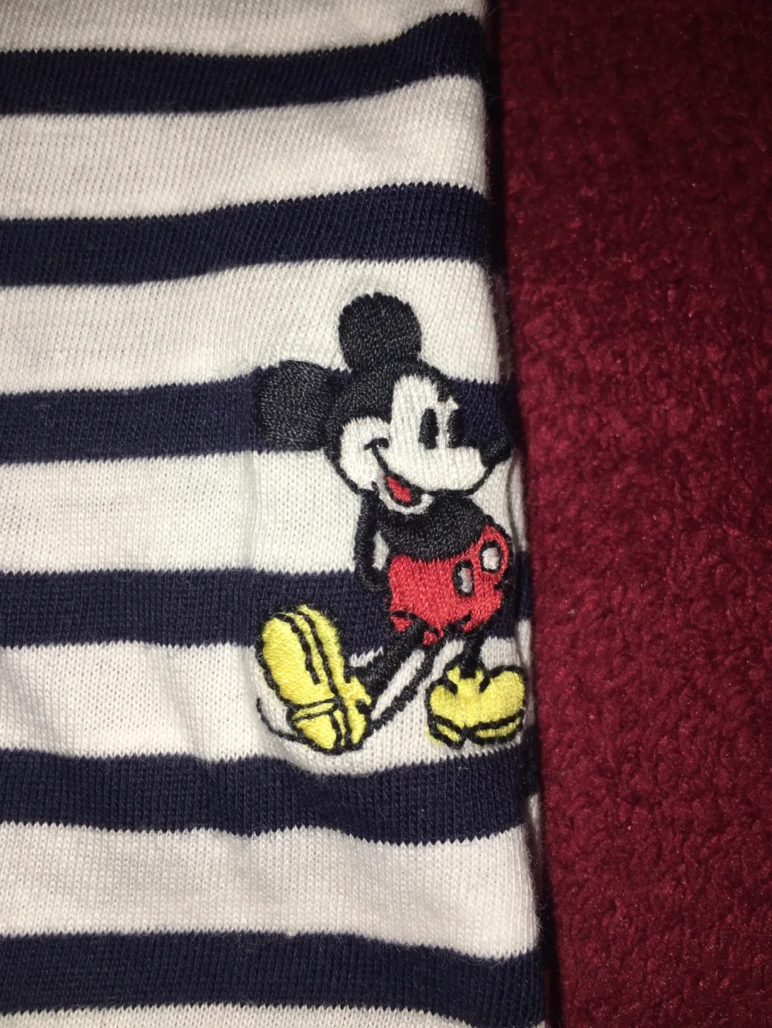 UNIQLO Disney Mickey Mouse Striped Tee - Size S image indicator(8)