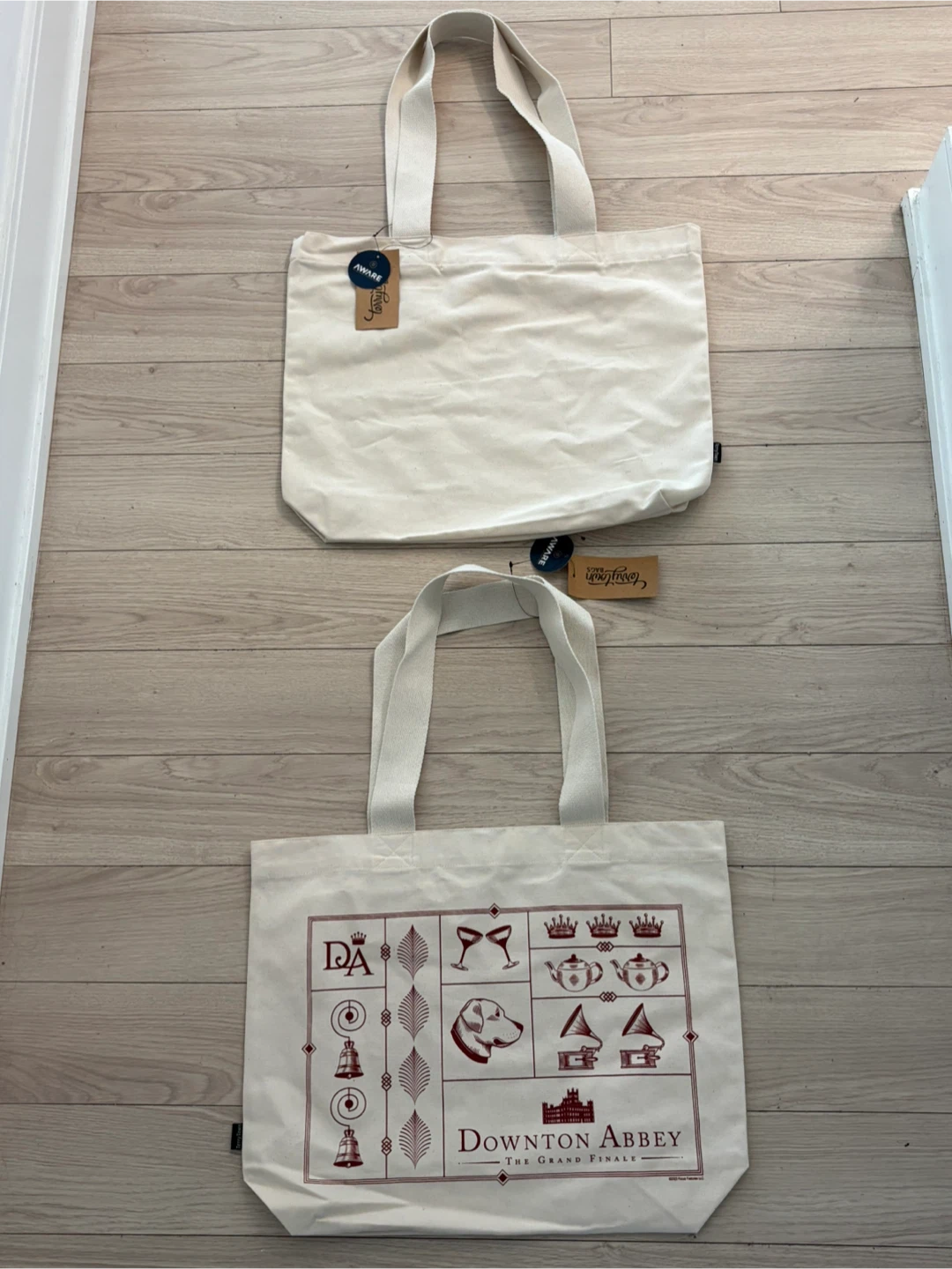 Downton Abbey Grand Final Canvas Tote Bag Set - New with Tags!