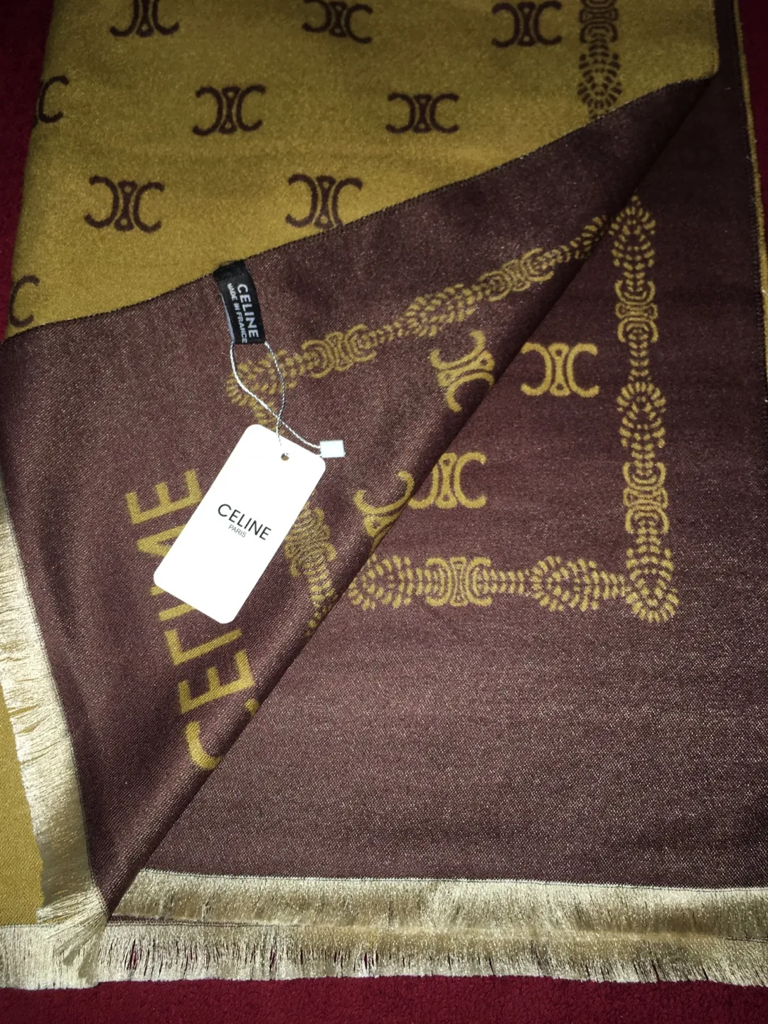 Celine Paris Brown & Gold Scarf image indicator(3)