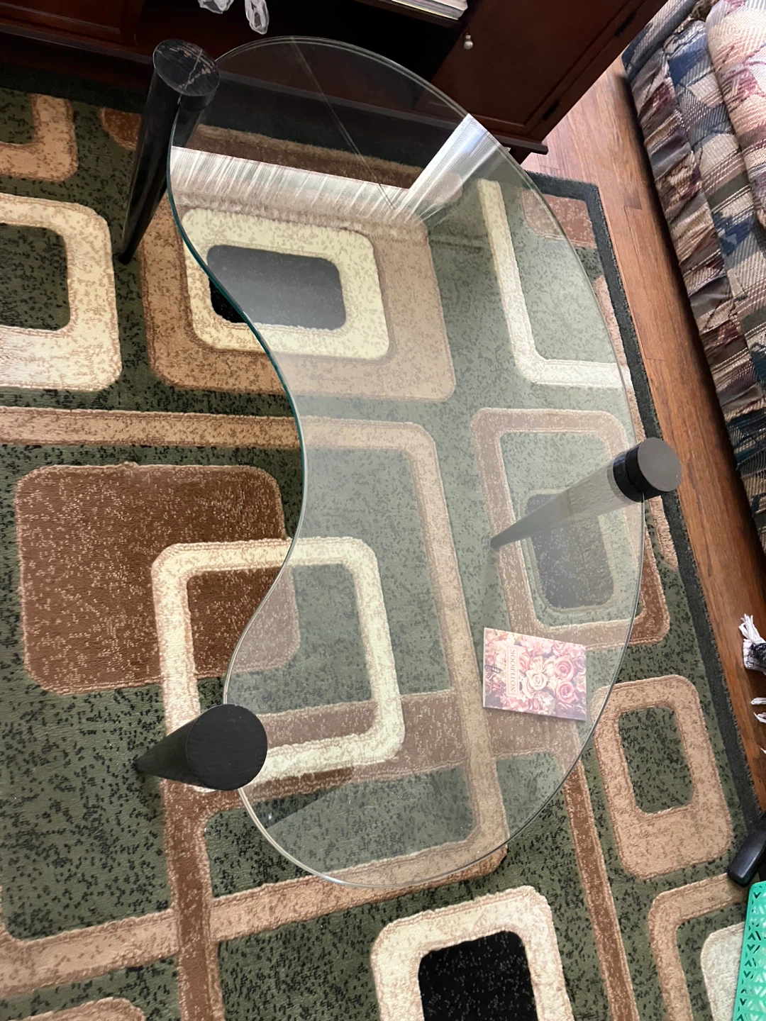 Glass coffee table