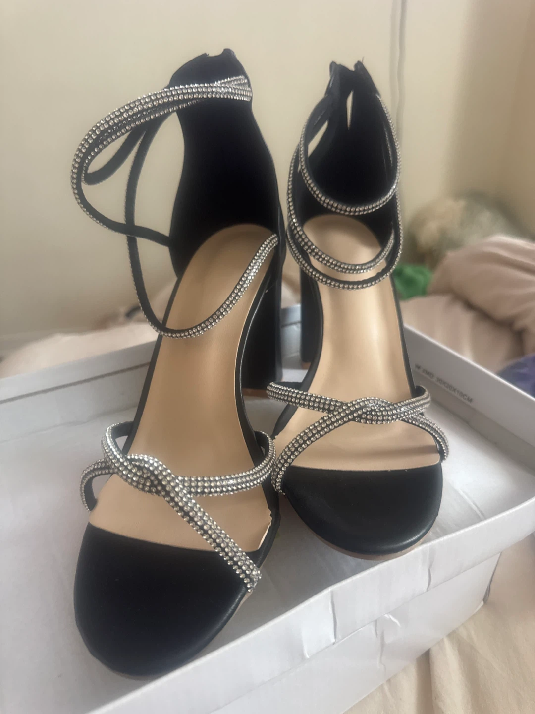 Black Rhinestone Heels - photo 2