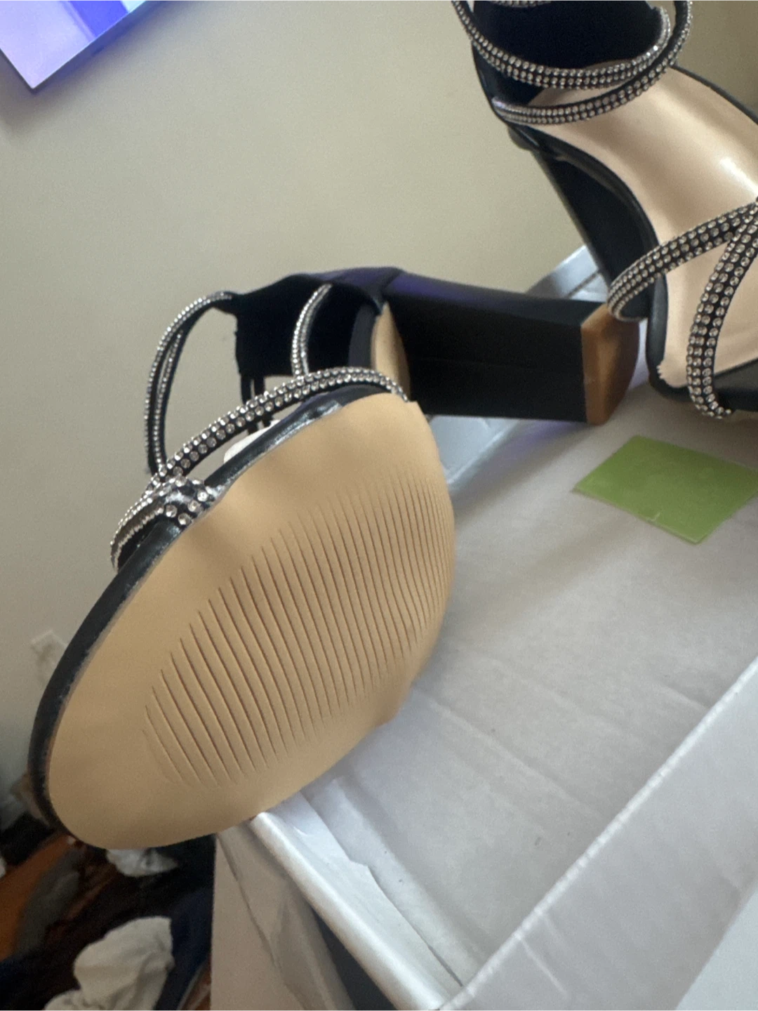 Black Rhinestone Heels - photo 3